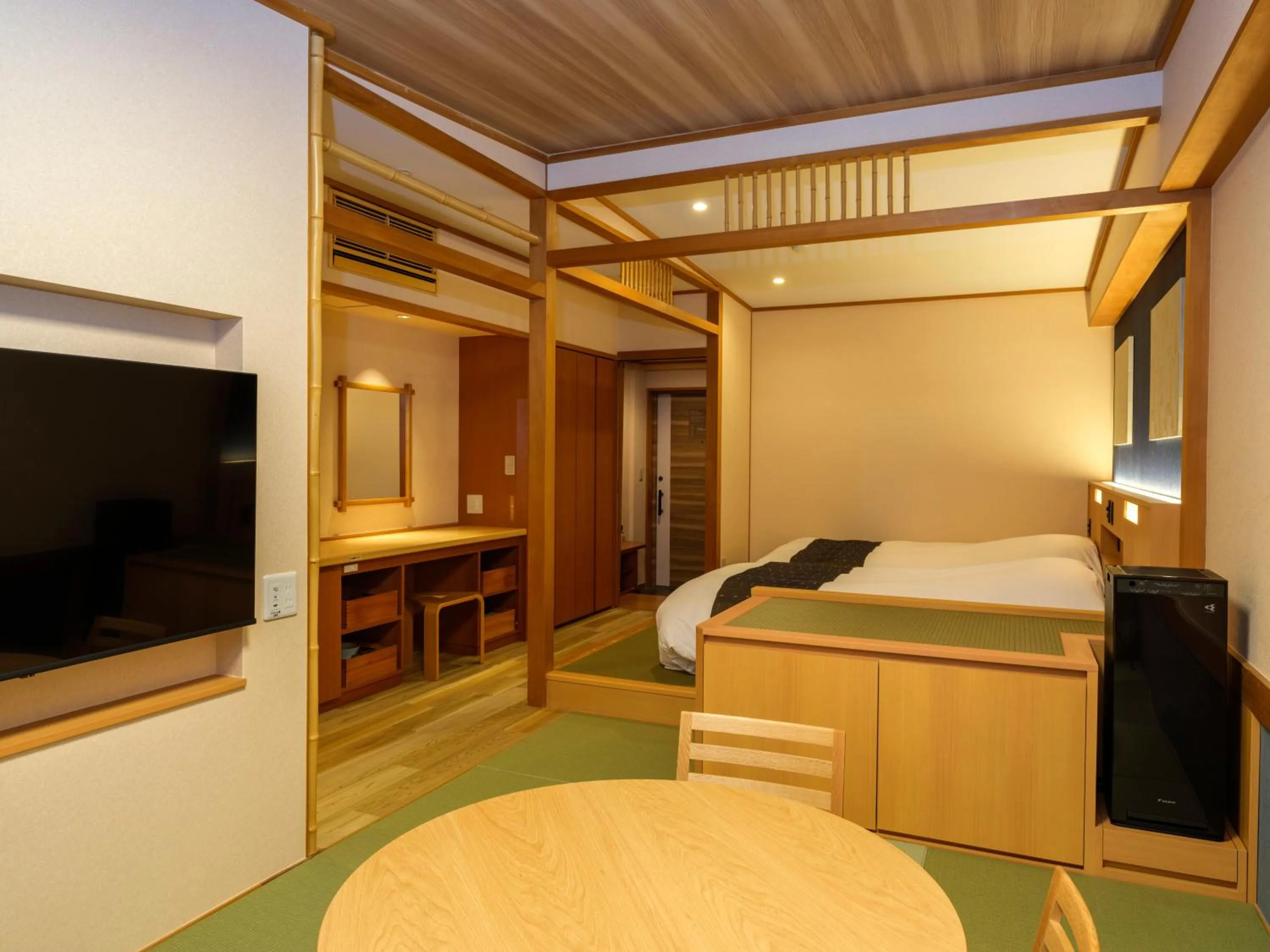 Photo of the whole room, Bed in Mizunoto Reopening on April 1, 2025