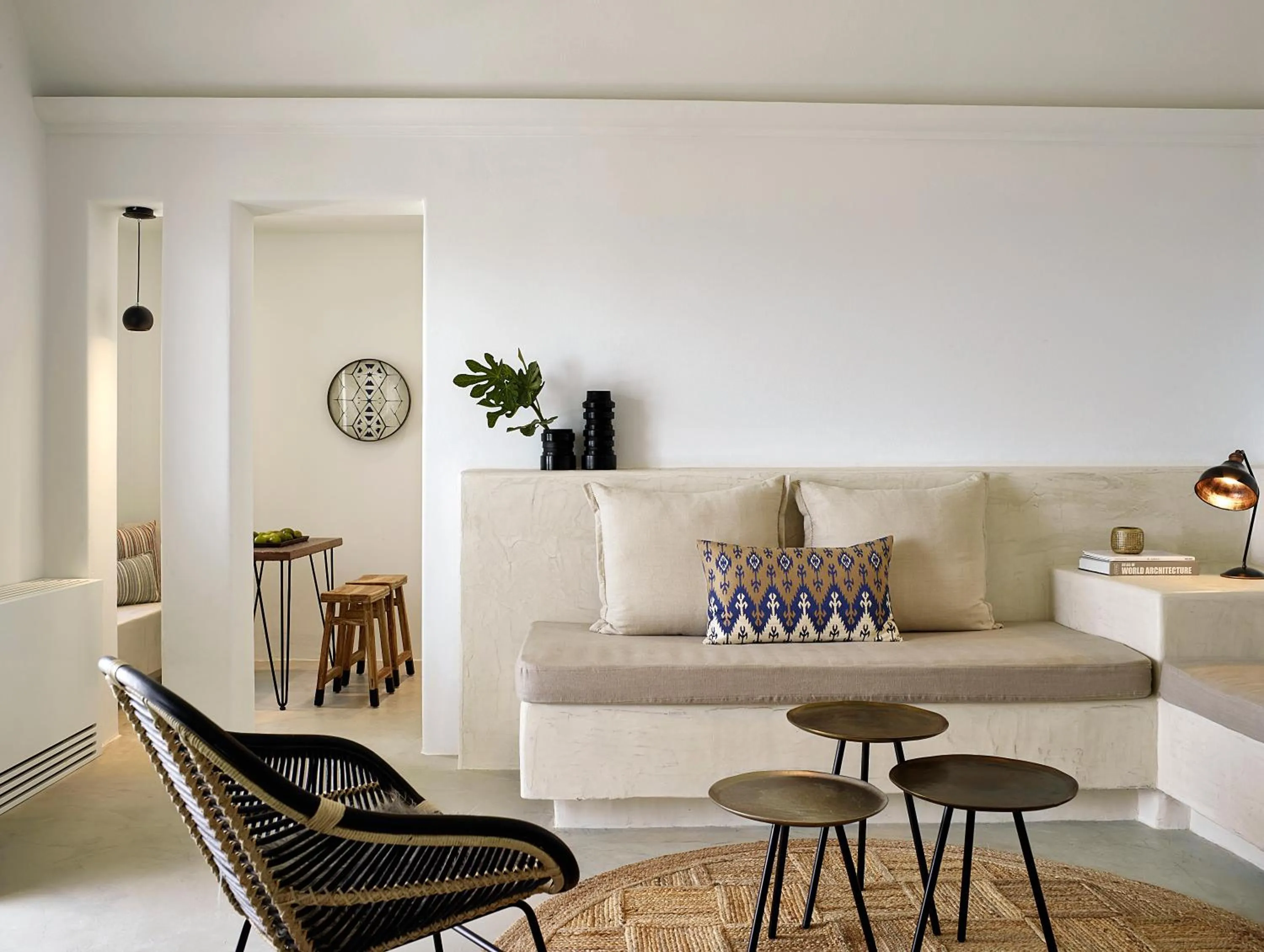 Living room in Santo Pure Oia Suites & Villas