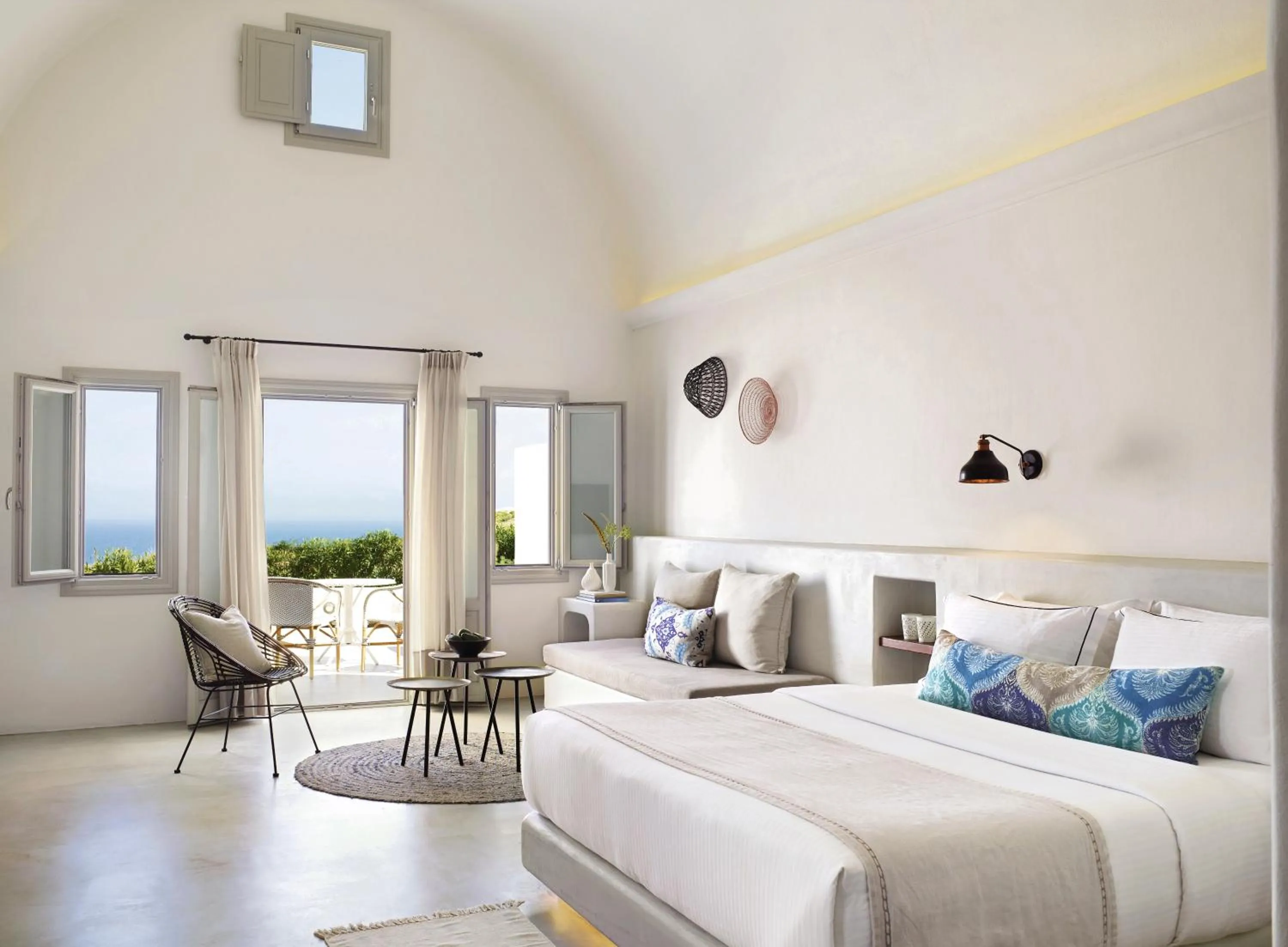 Bedroom, Bed in Santo Pure Oia Suites & Villas