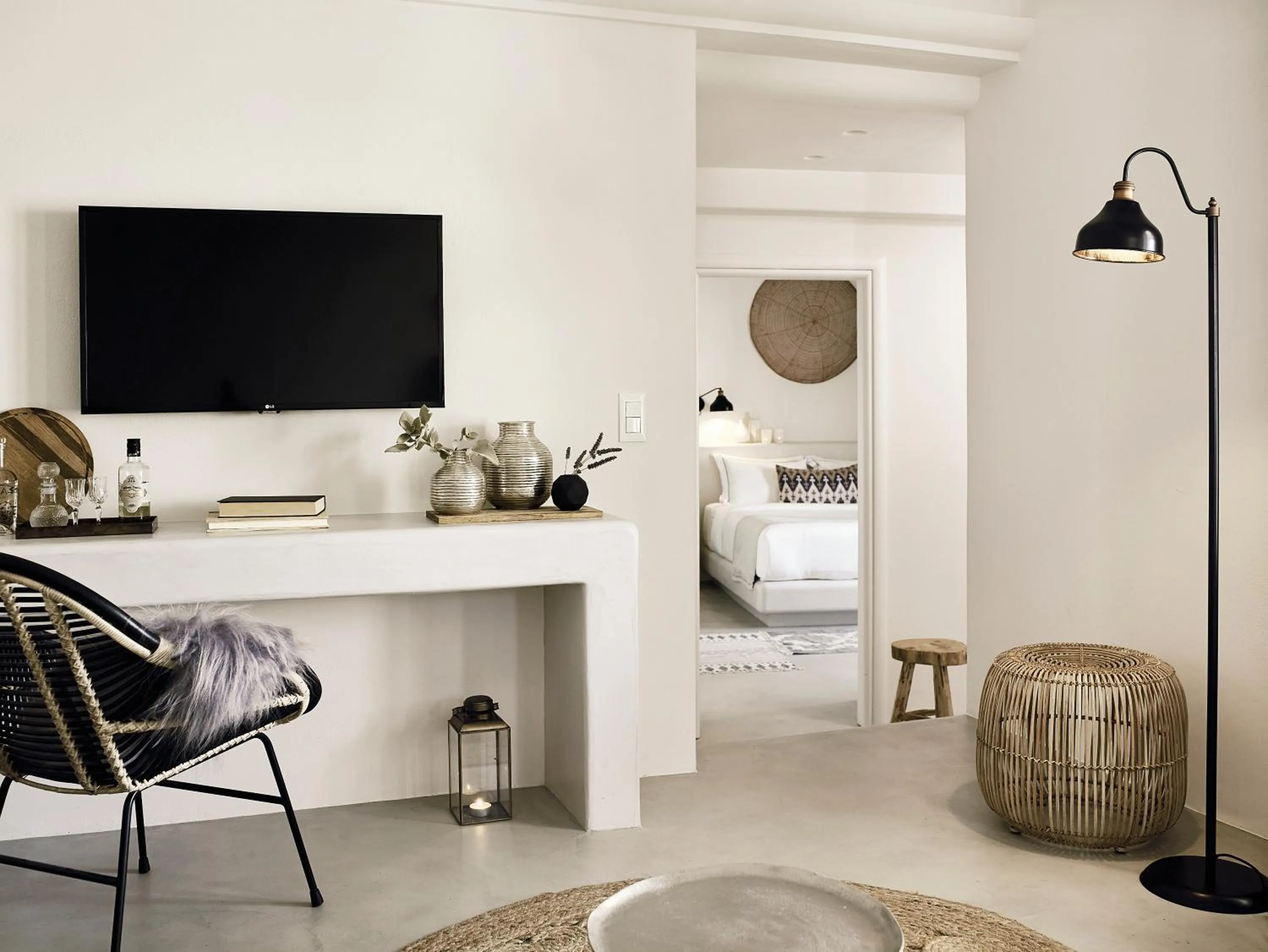 Living room in Santo Pure Oia Suites & Villas