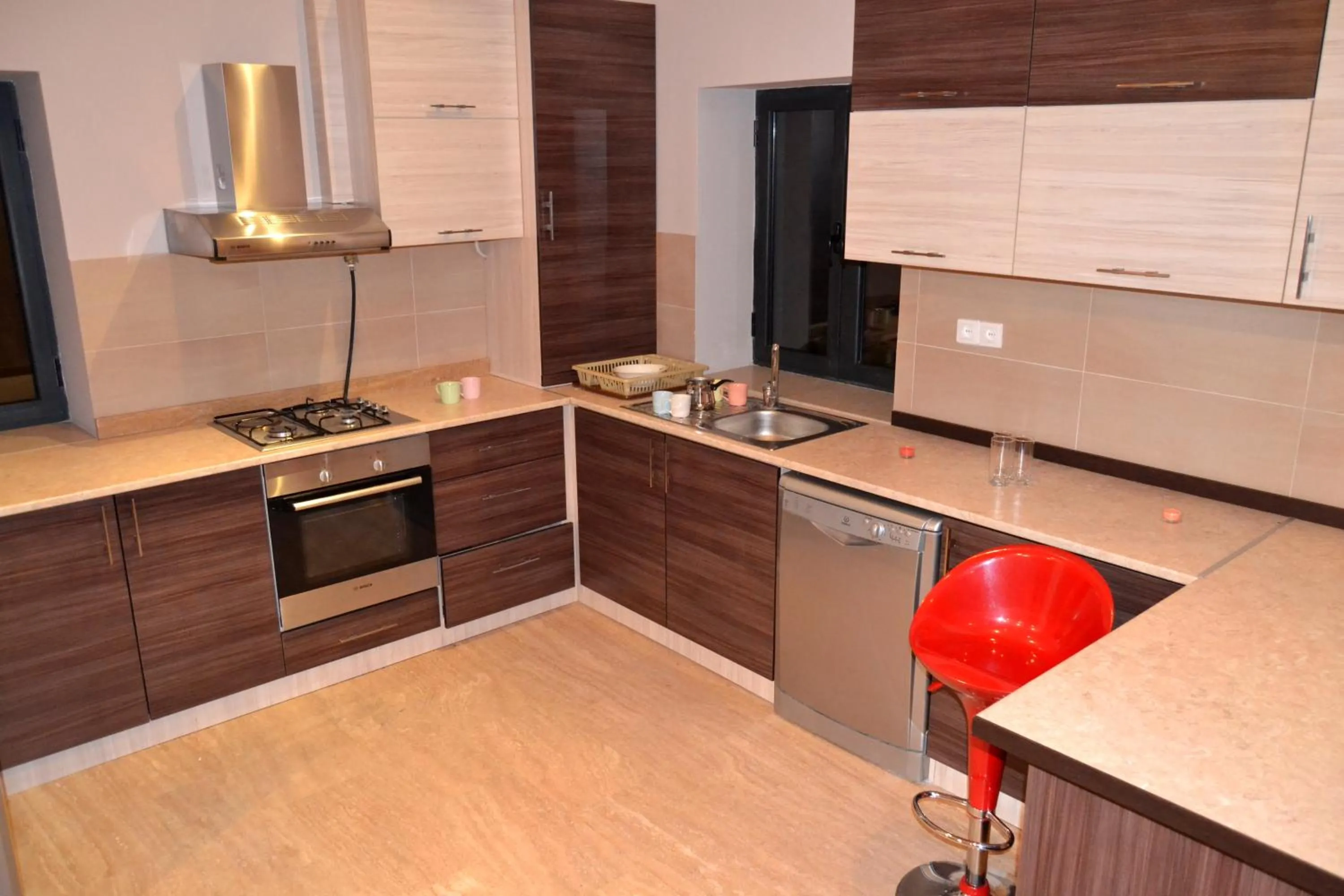 Kitchen or kitchenette in Villadzor Apart Hotel