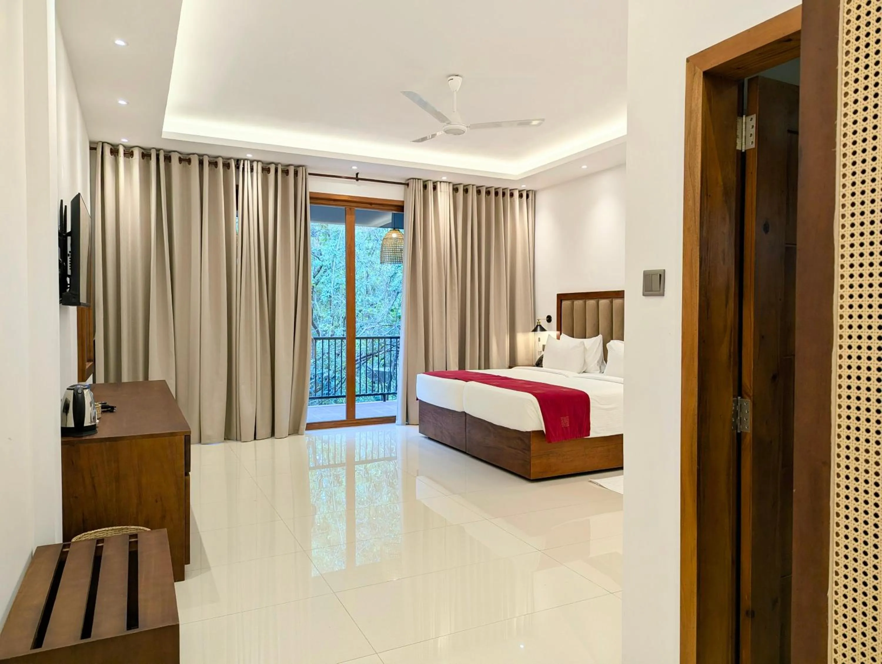 View (from property/room), Bed in Pinthaliya Resort