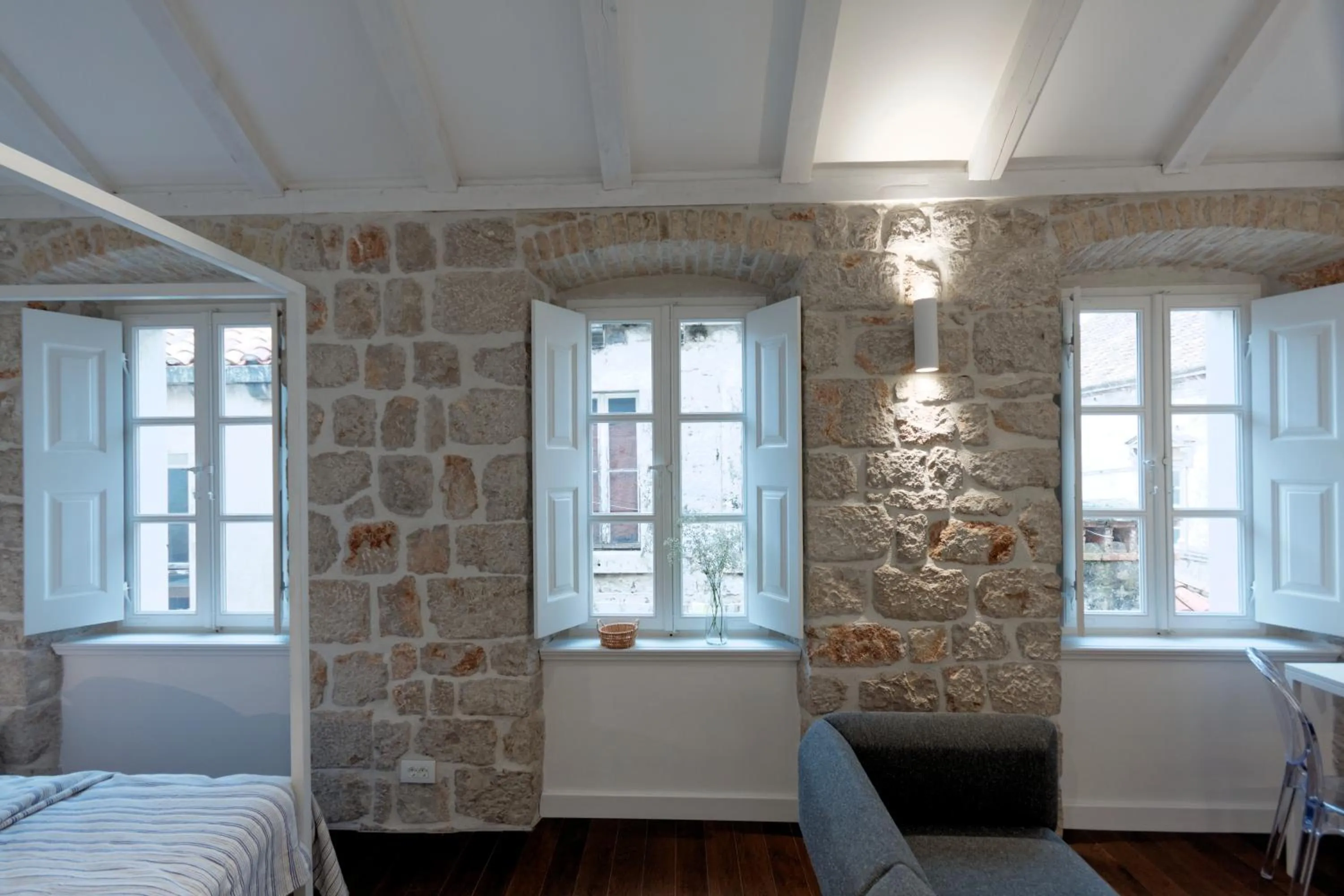 Bed in Apartments Eleganca