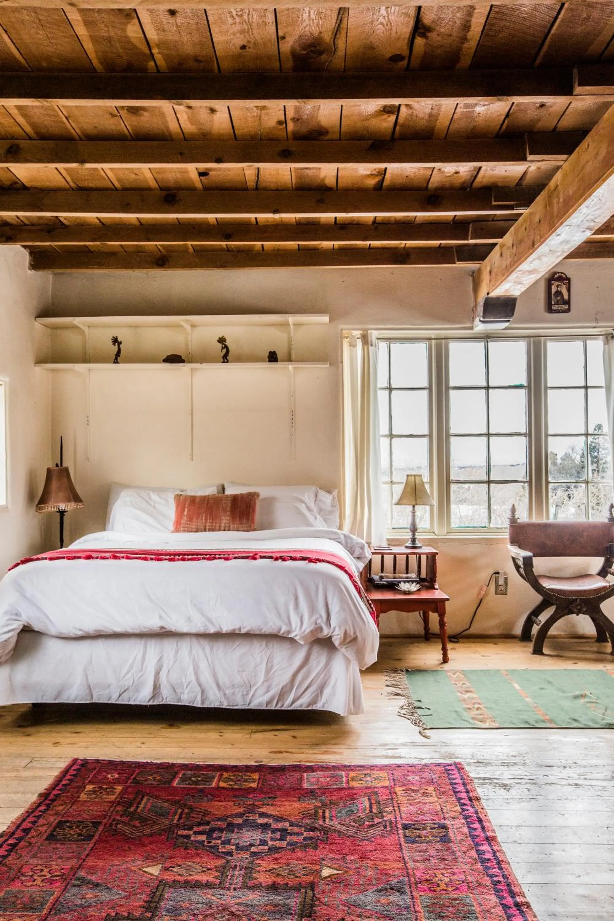 Bed in Taos Goji Farm & Eco-Lodge Retreat