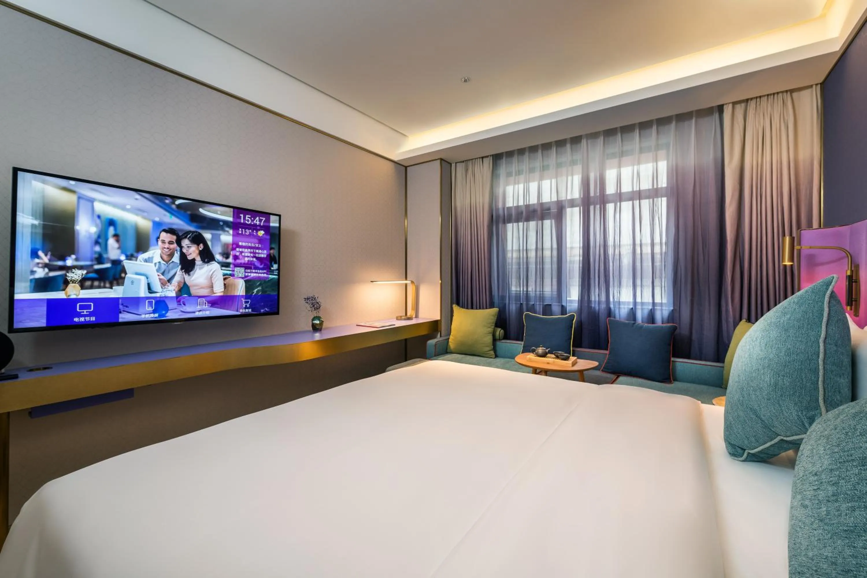 Bed in Manxin Hotel, Xi'an Bell Tower Muslim Quarter