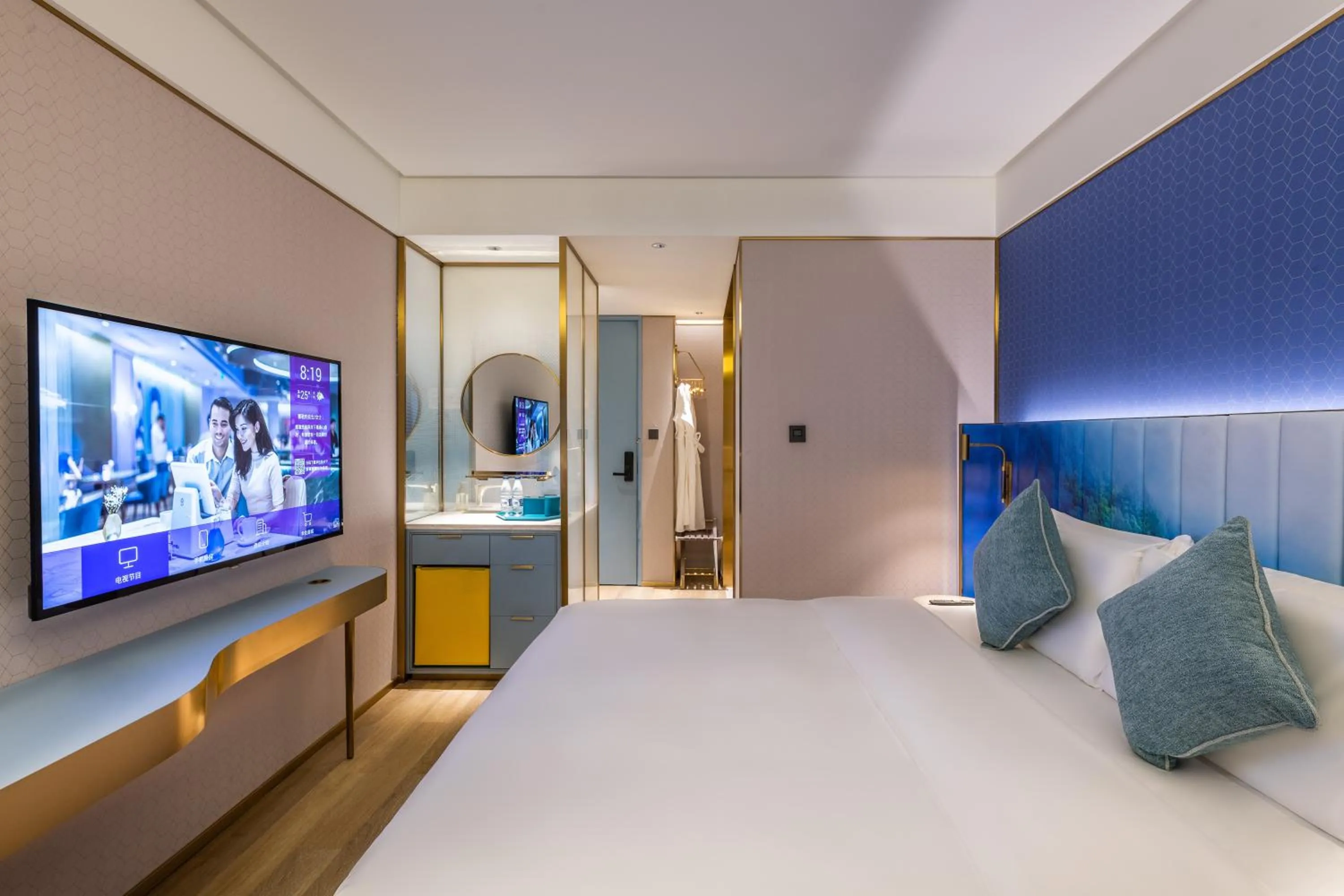 Bed in Manxin Hotel, Xi'an Bell Tower Muslim Quarter