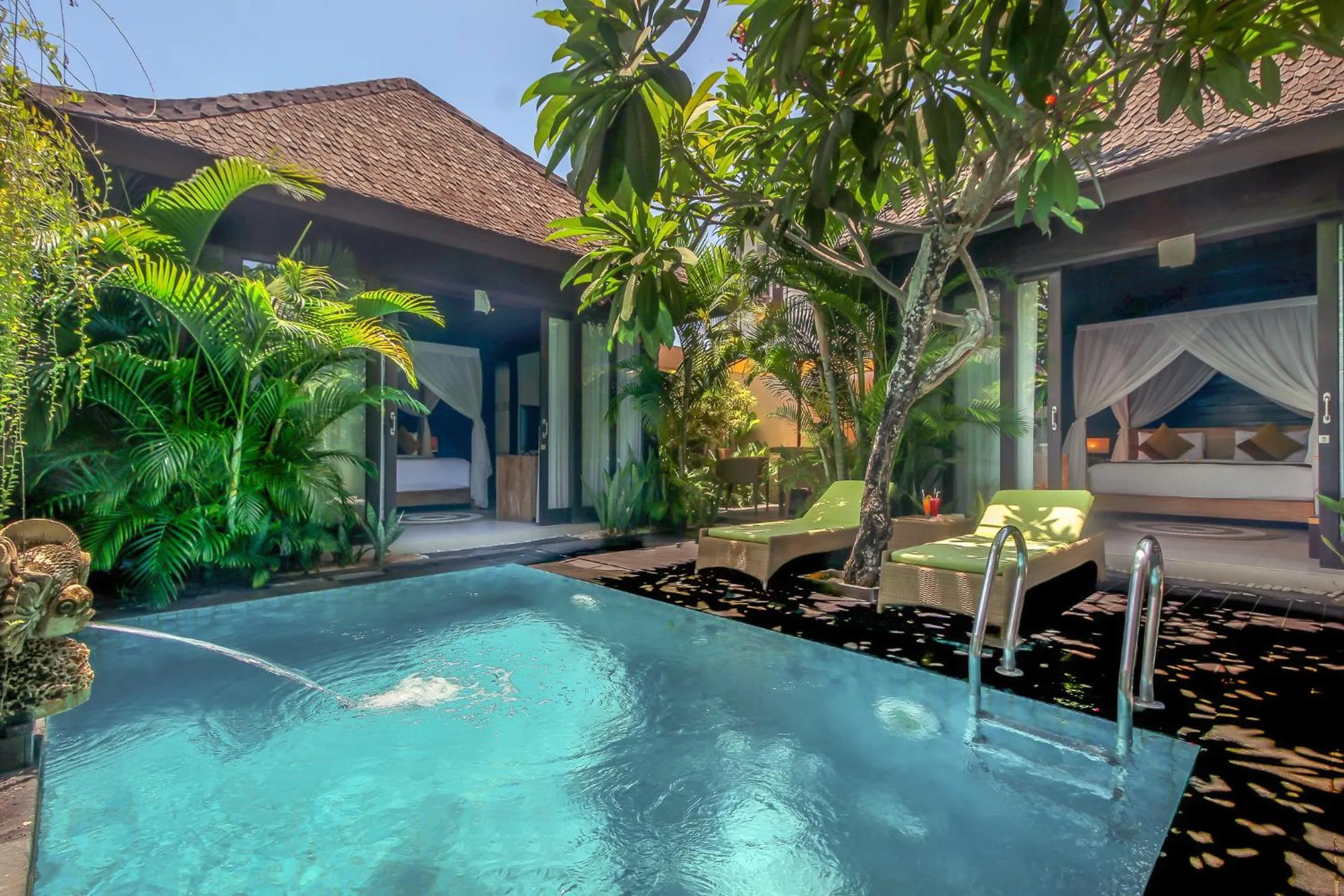 Pool view in d'Nusa Beach Club and Resort