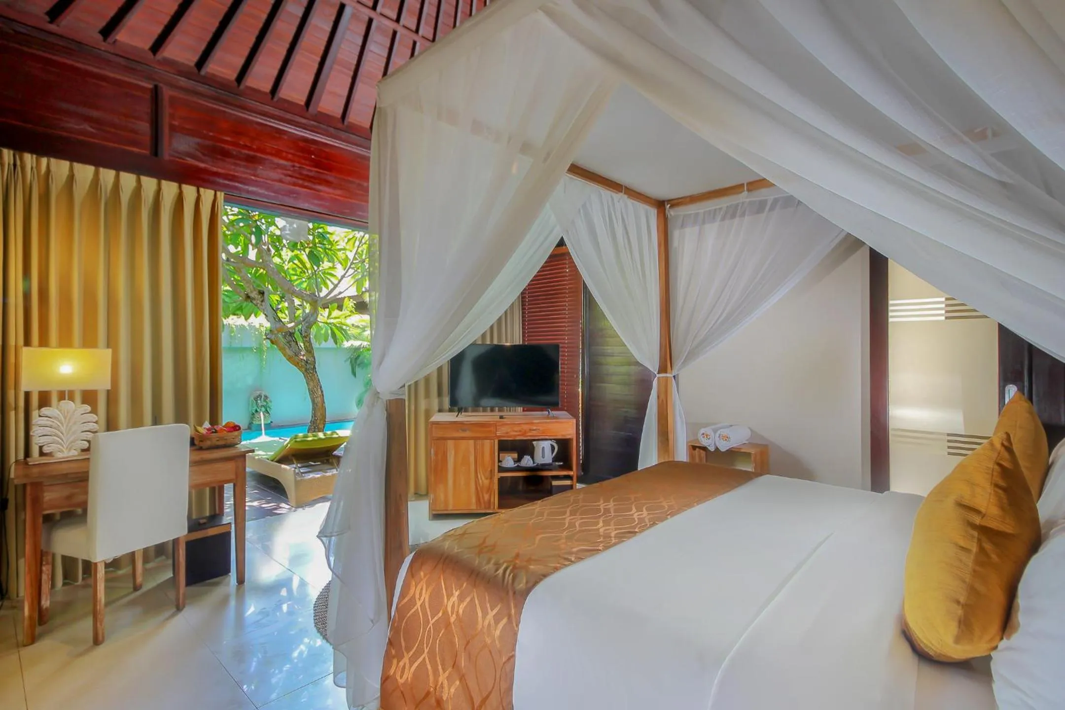 Bedroom, Bed in d'Nusa Beach Club and Resort