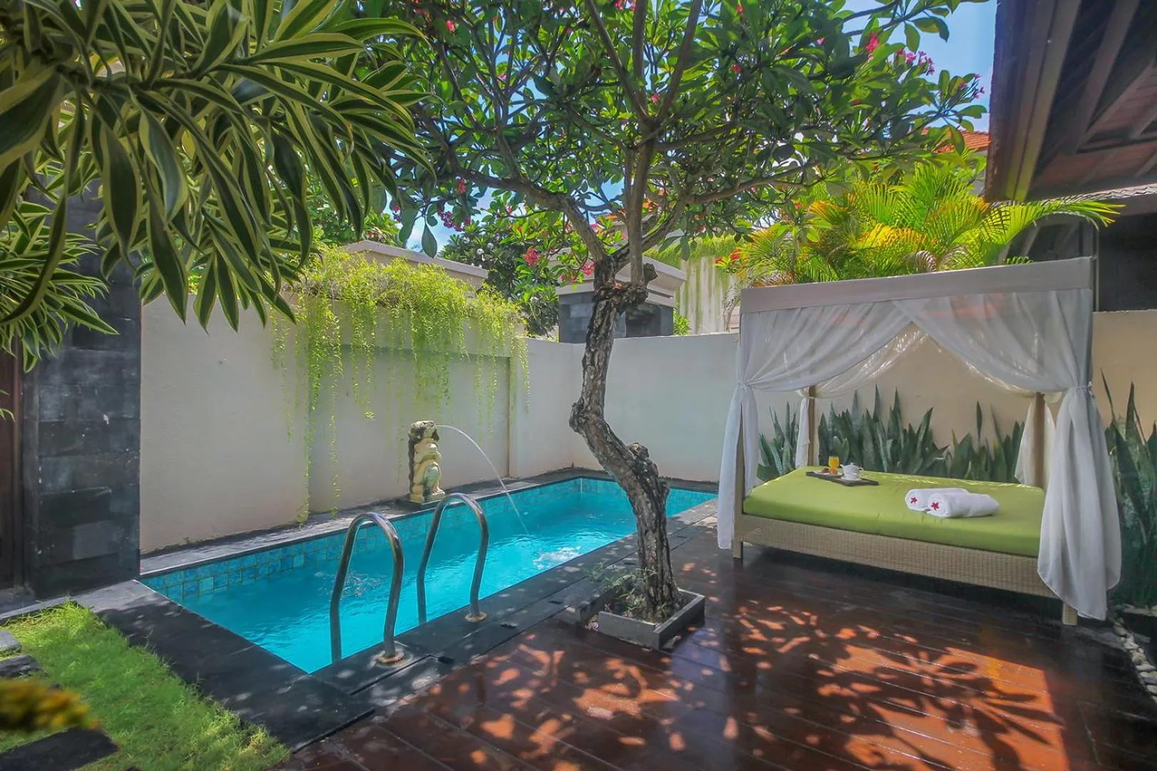 Pool view in d'Nusa Beach Club and Resort