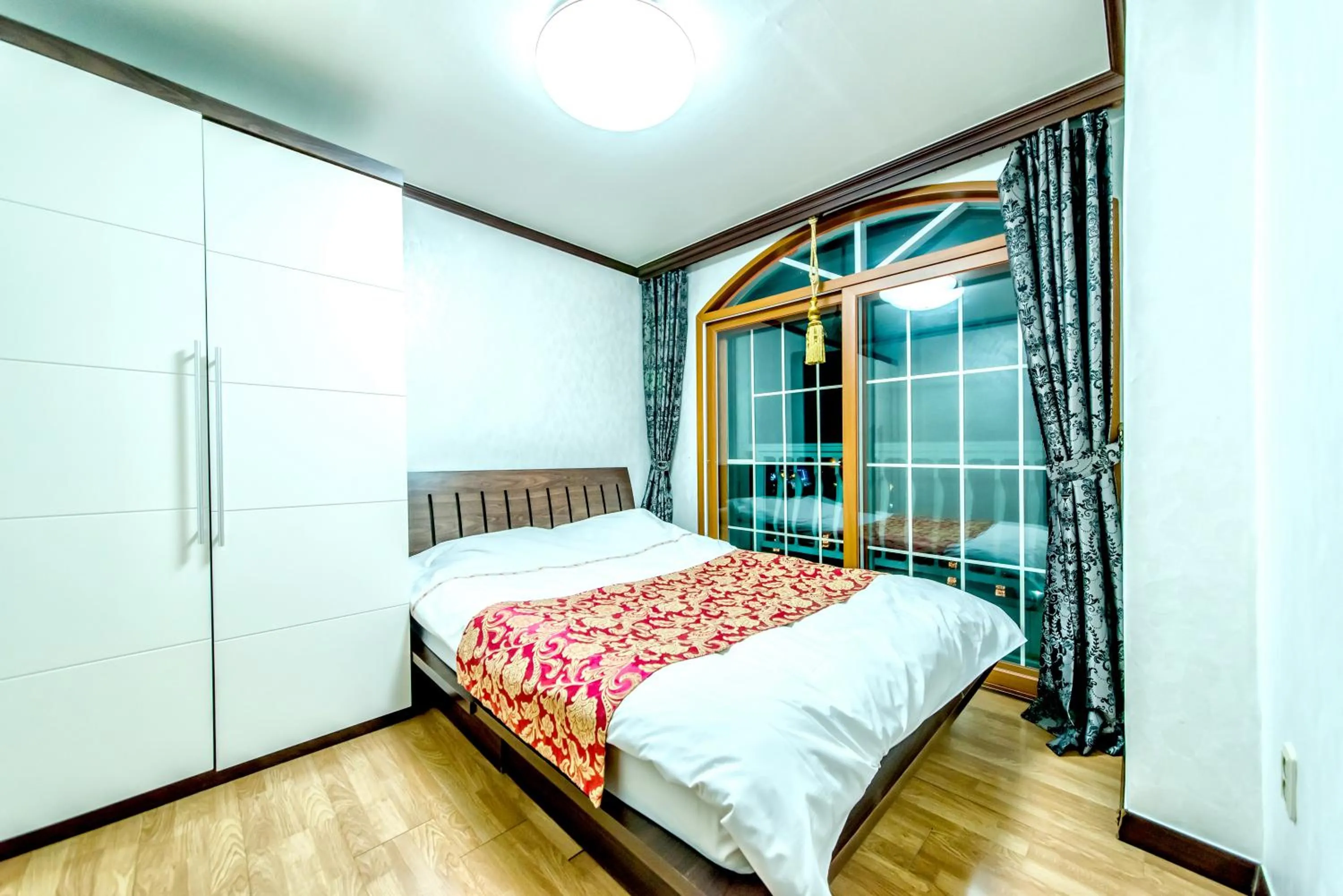 Bedroom, Bed in Jeju Hue Pension