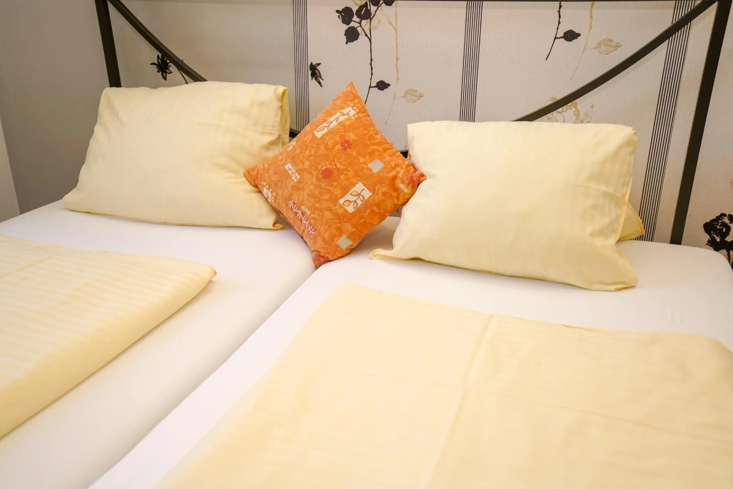 Decorative detail, Bed in Hotel Rosmann