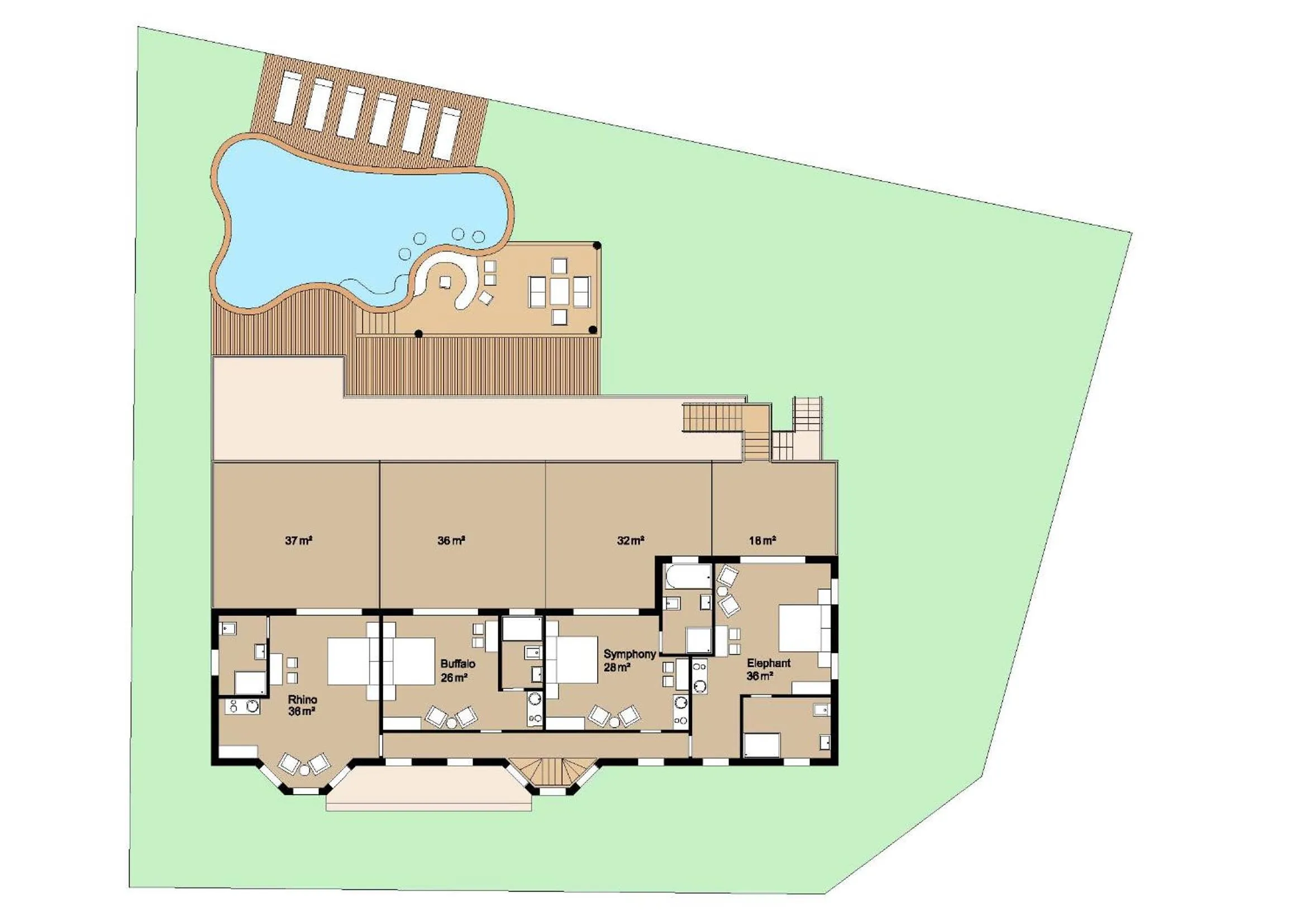 Floor plan in Lala Panzi B&B