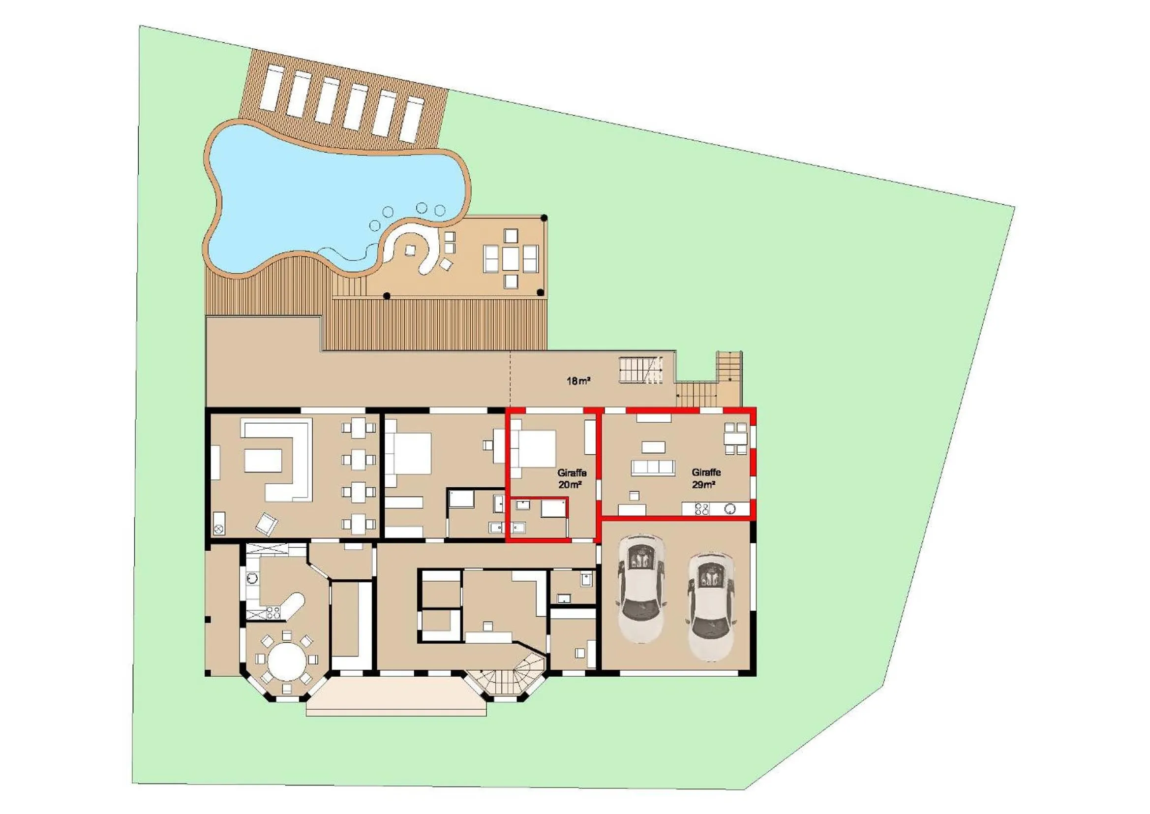 Floor plan in Lala Panzi B&B