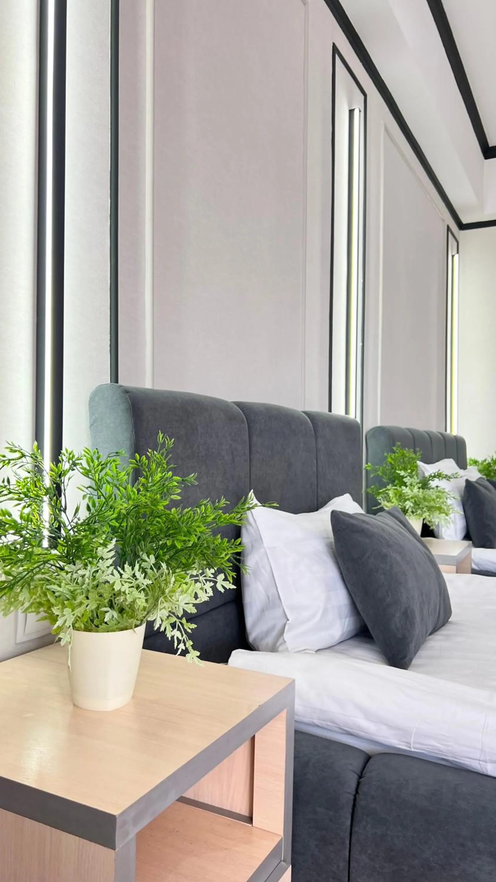 Bed in Caravan Hotel