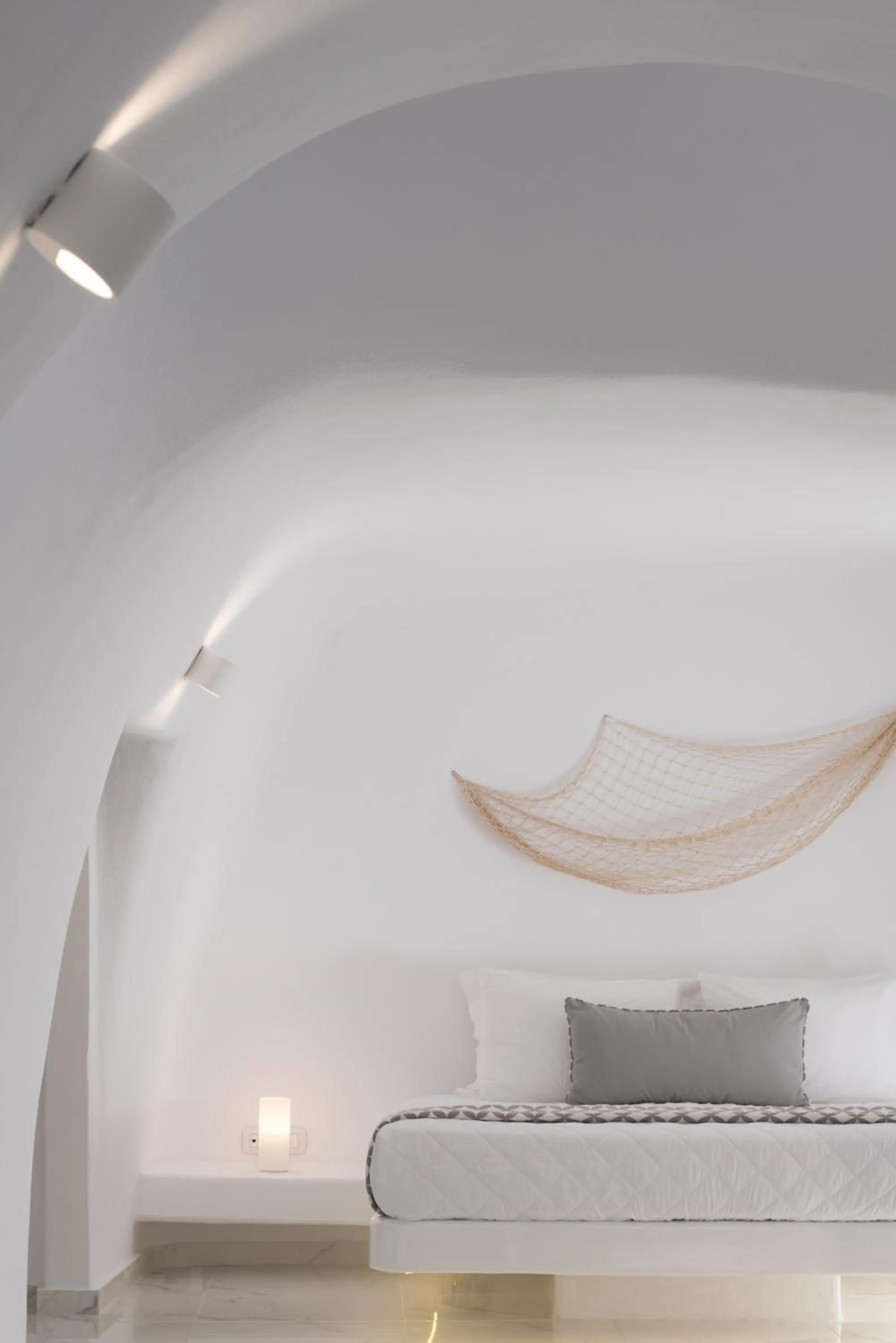 Bed in White Concept Caves