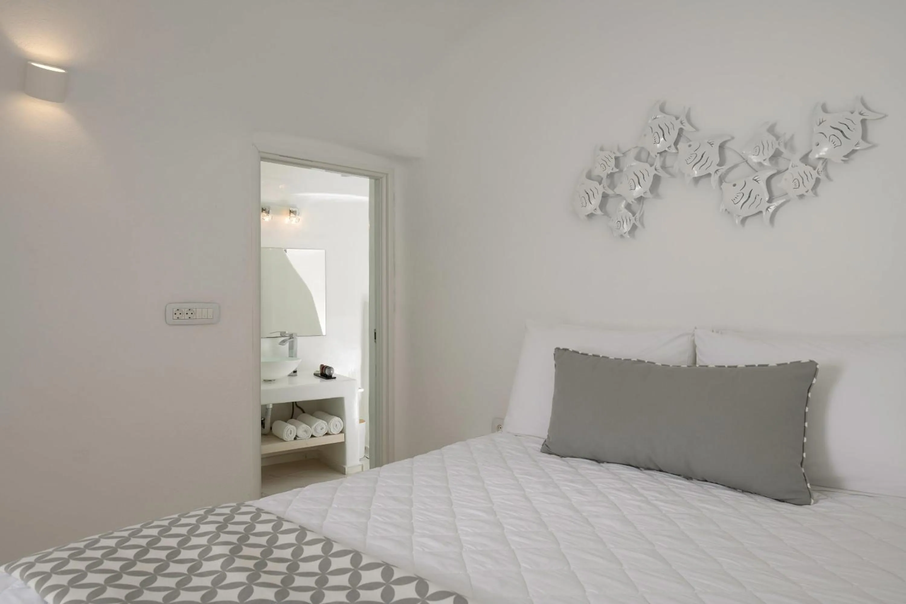 Bed in White Concept Caves