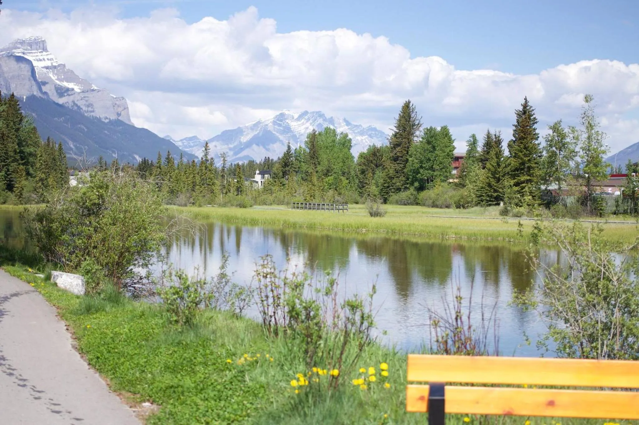 Garden in Luxury Canmore Vacations