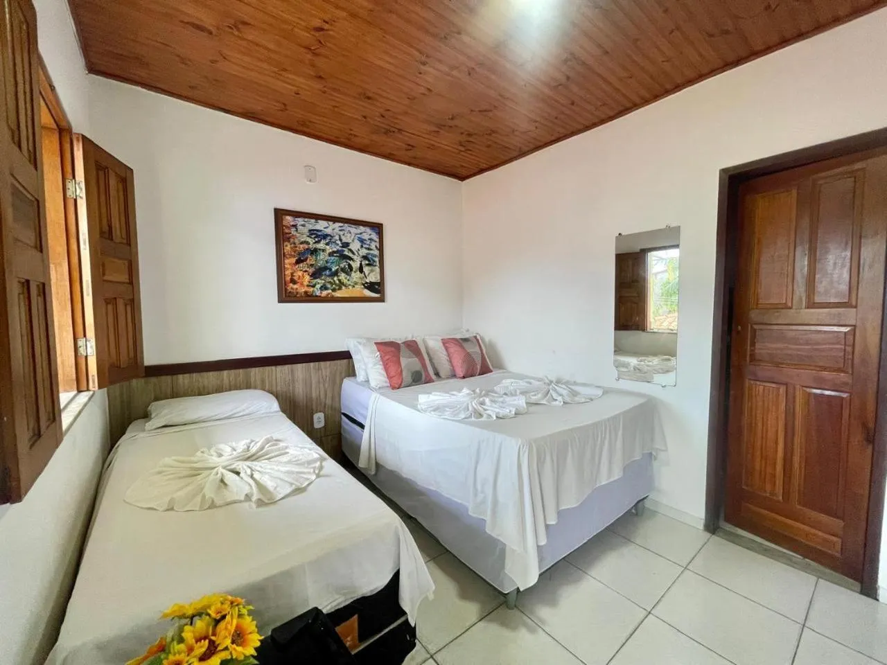 Bed in Pousada Campo Verde