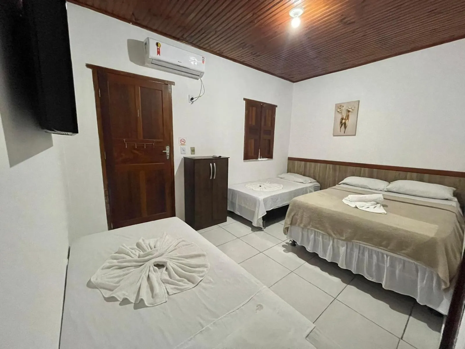 Bed in Pousada Campo Verde