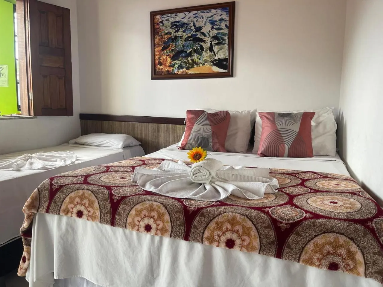 Bed in Pousada Campo Verde