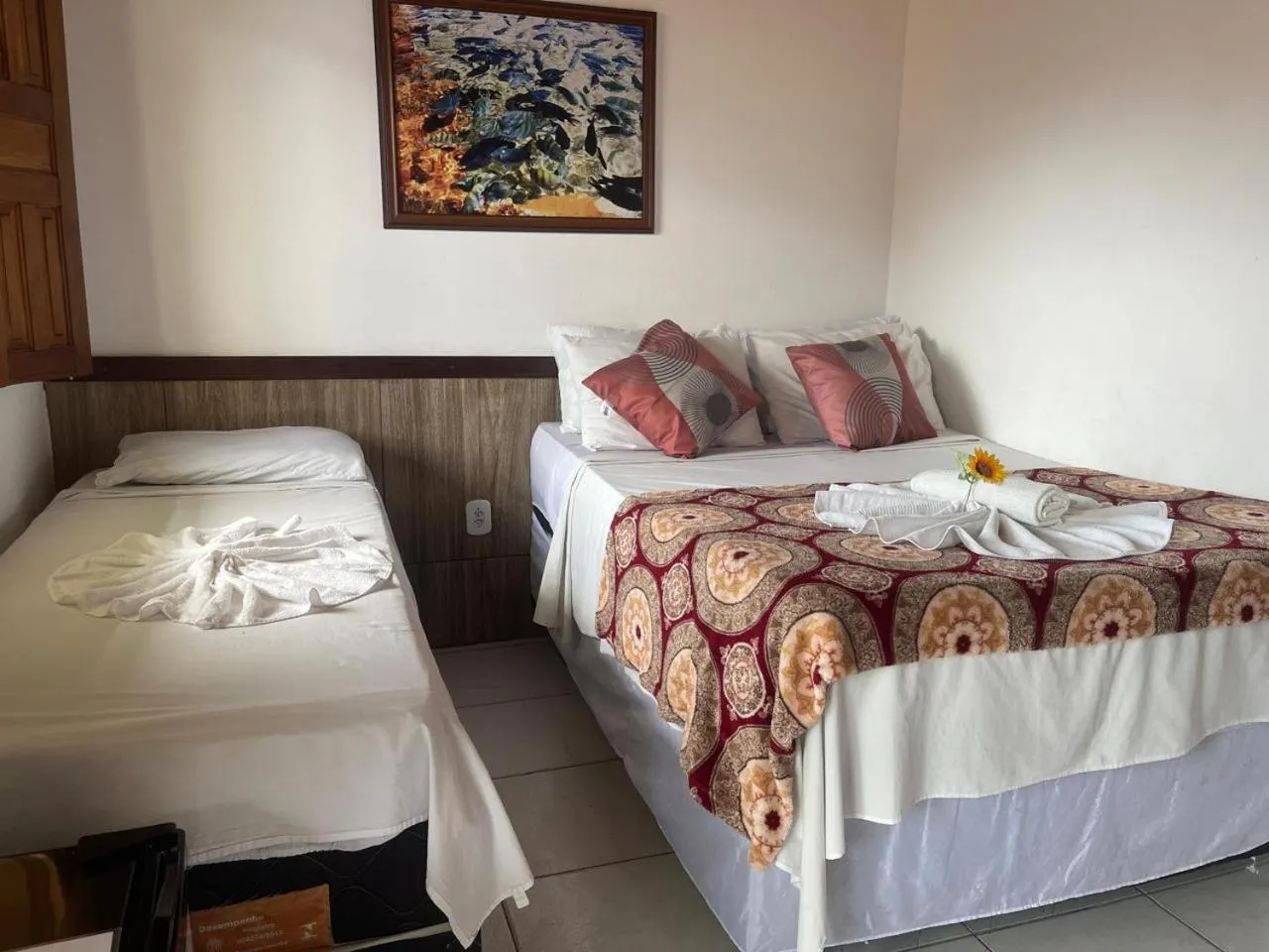 Bed in Pousada Campo Verde