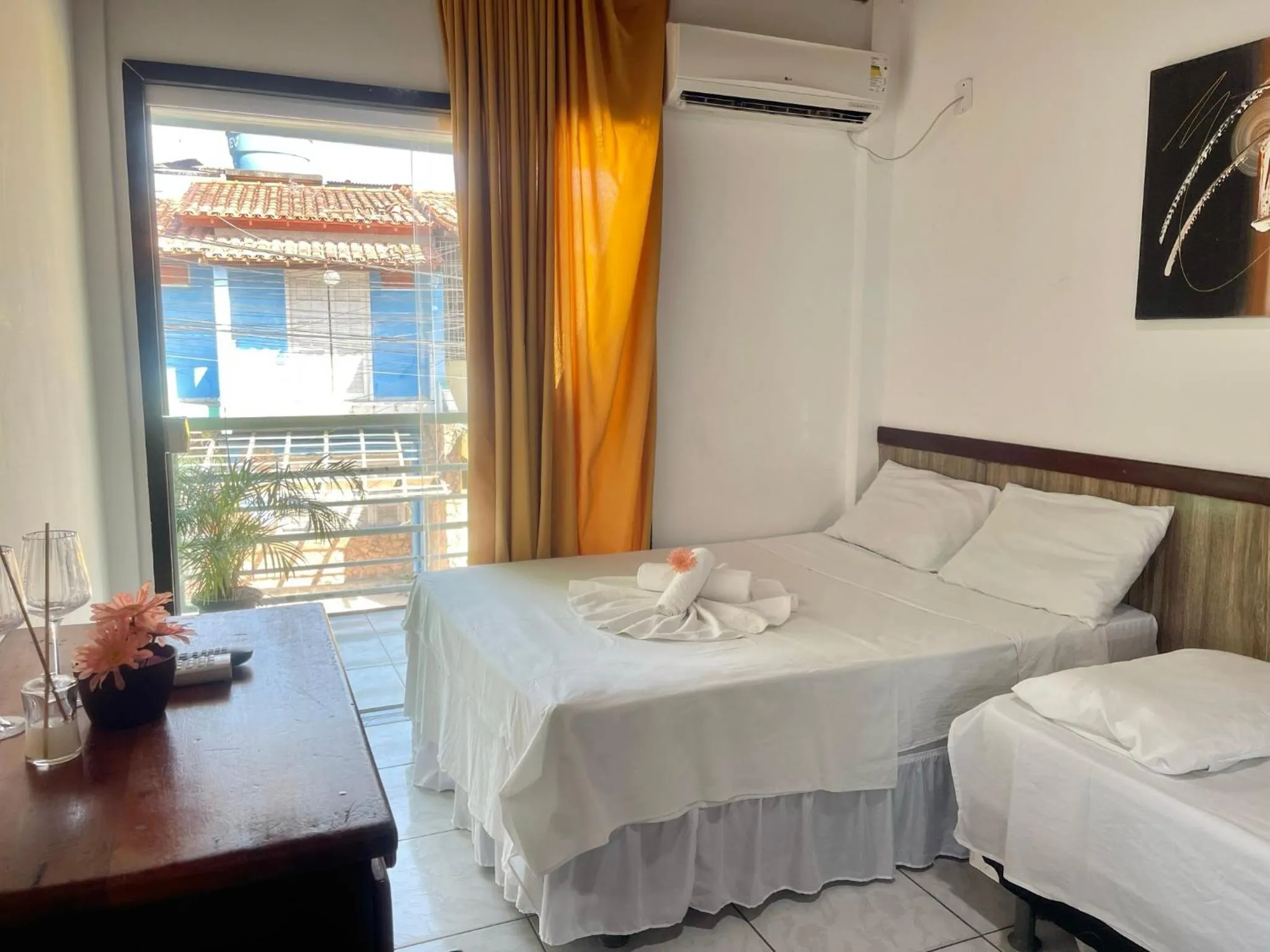 Bed in Pousada Campo Verde