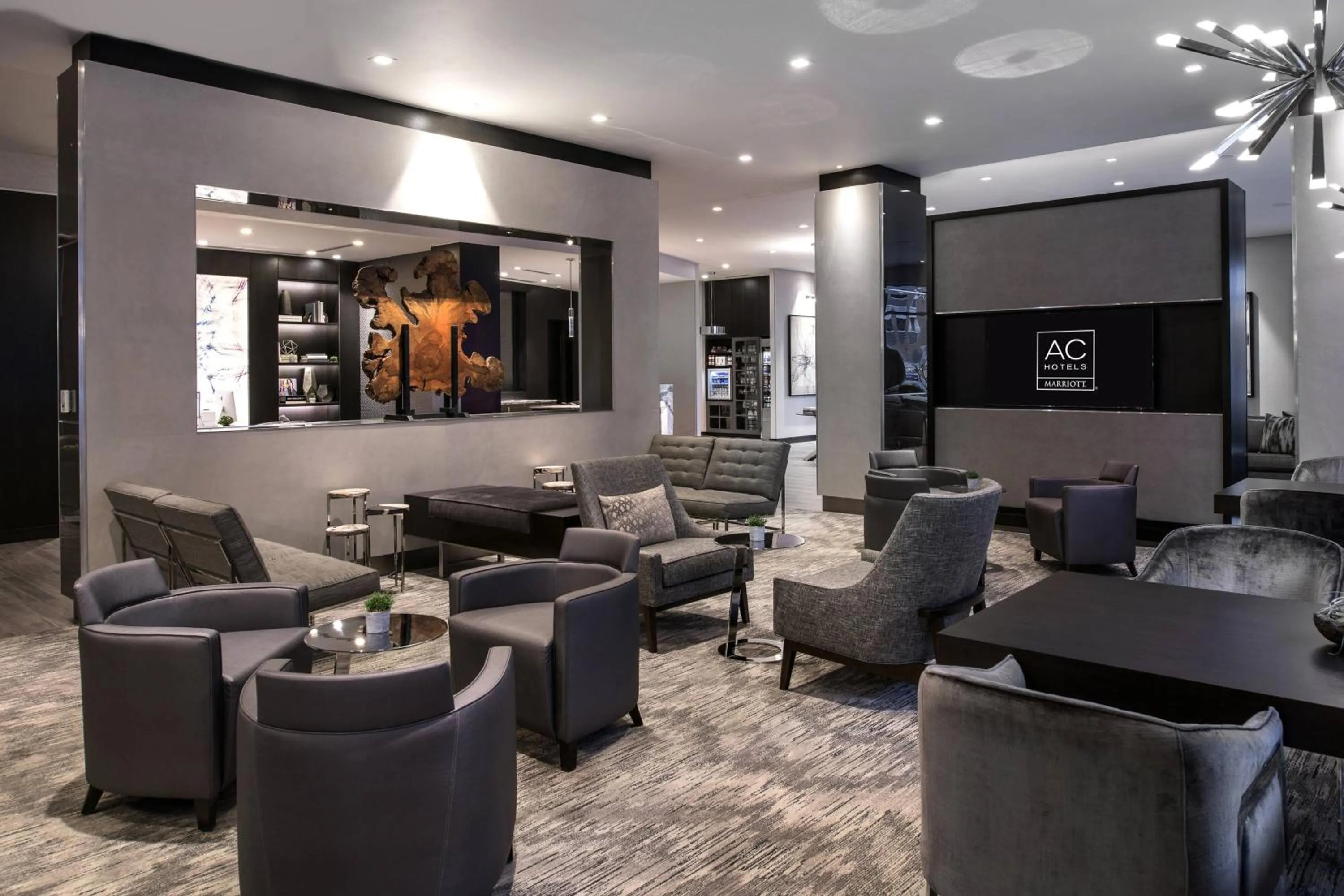 Lounge or bar in AC Hotel by Marriott Boston North