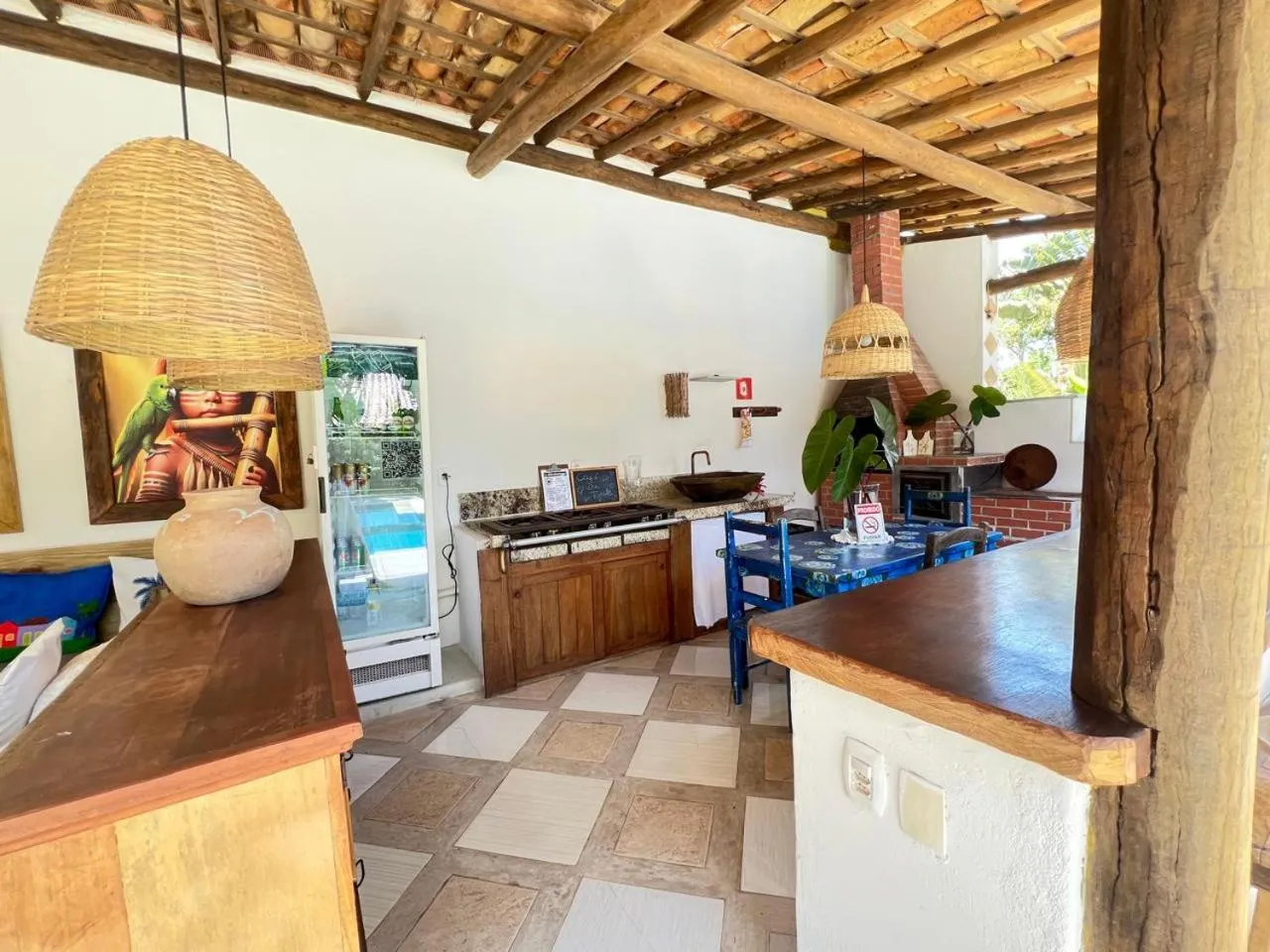 Kitchen or kitchenette in Pousada Pandoro