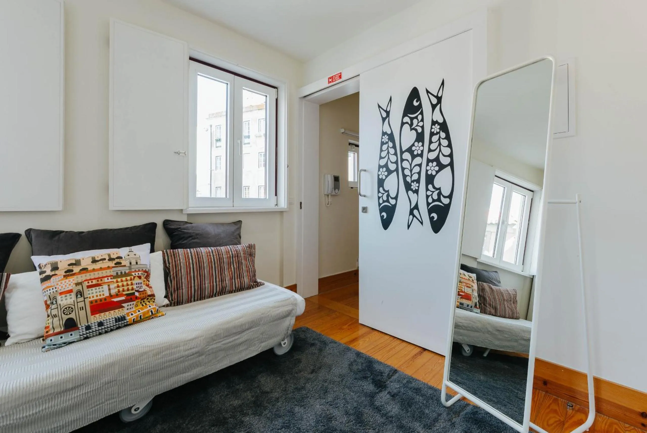 Living room, Bed in RENT4REST LISBON DOWNTOWN TINY STUDIO Apartments