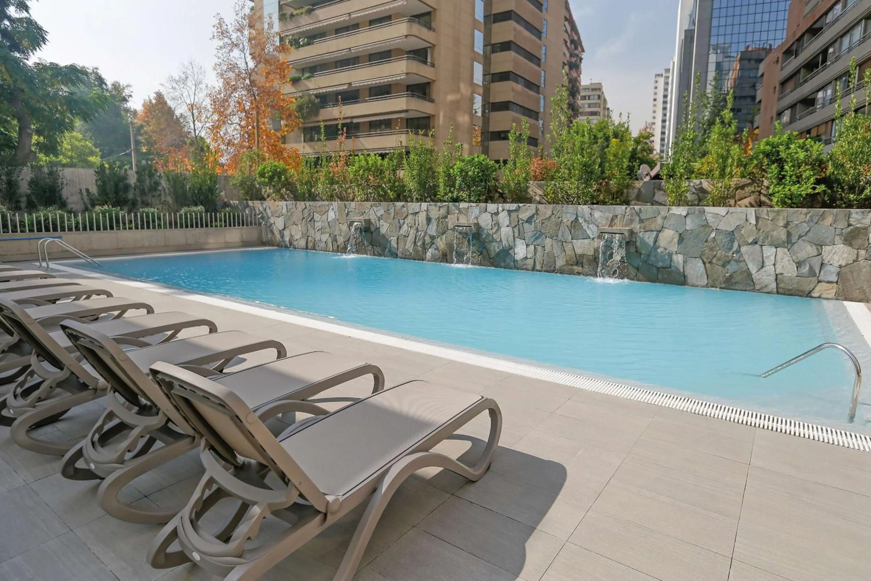 Pool view in DoubleTree by Hilton Santiago Kennedy, Chile