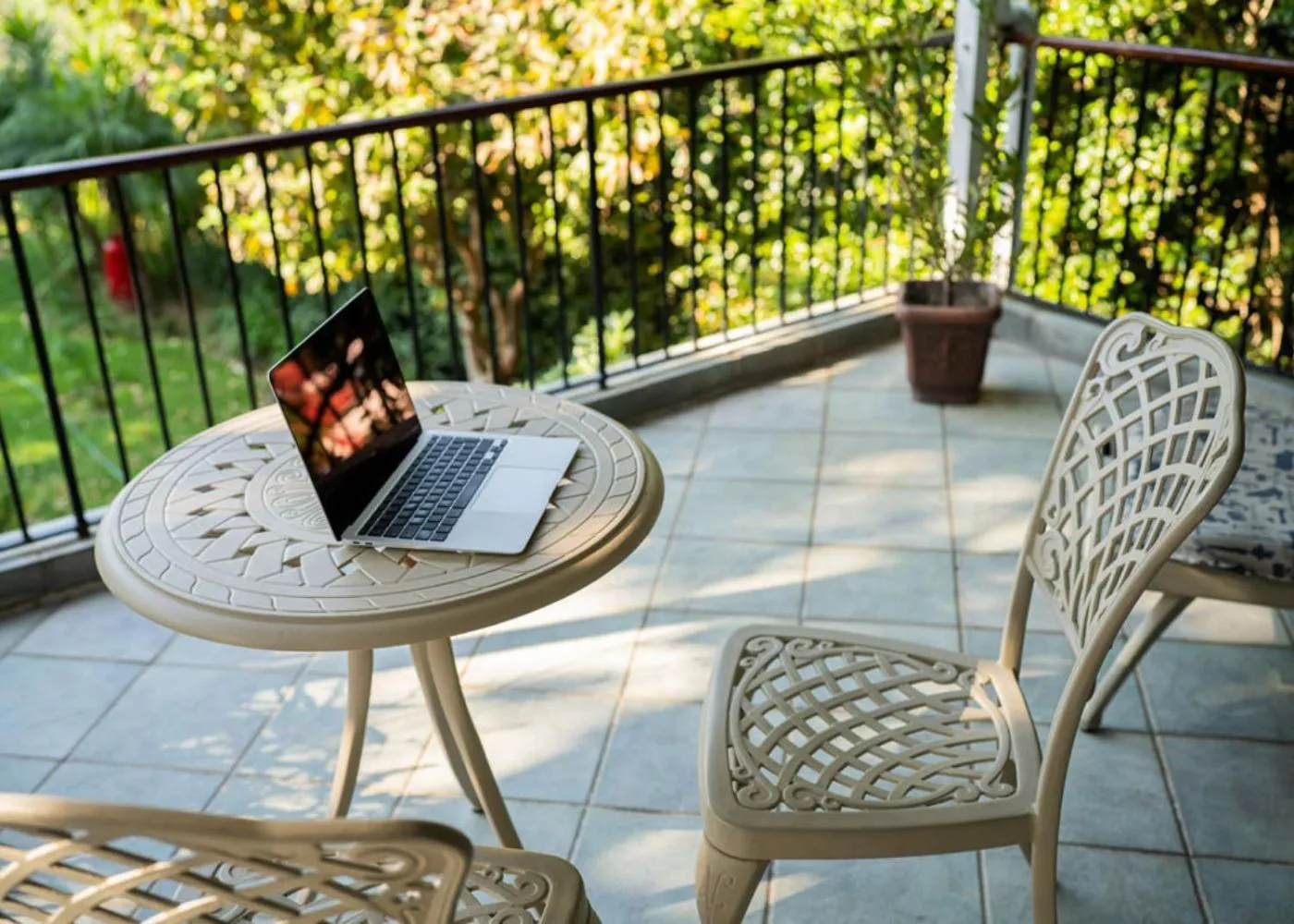 Balcony/Terrace in De Wingerd Wijnland Lodge