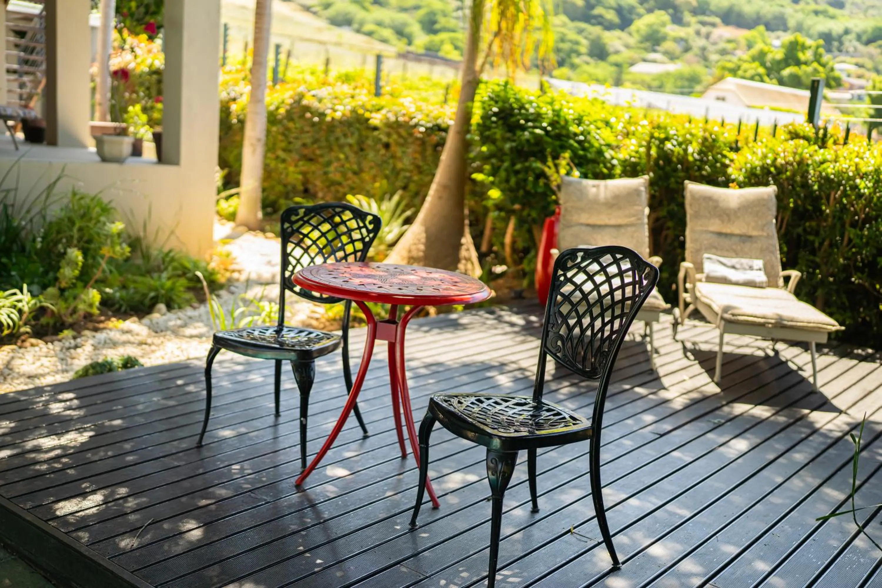 Garden in De Wingerd Wijnland Lodge