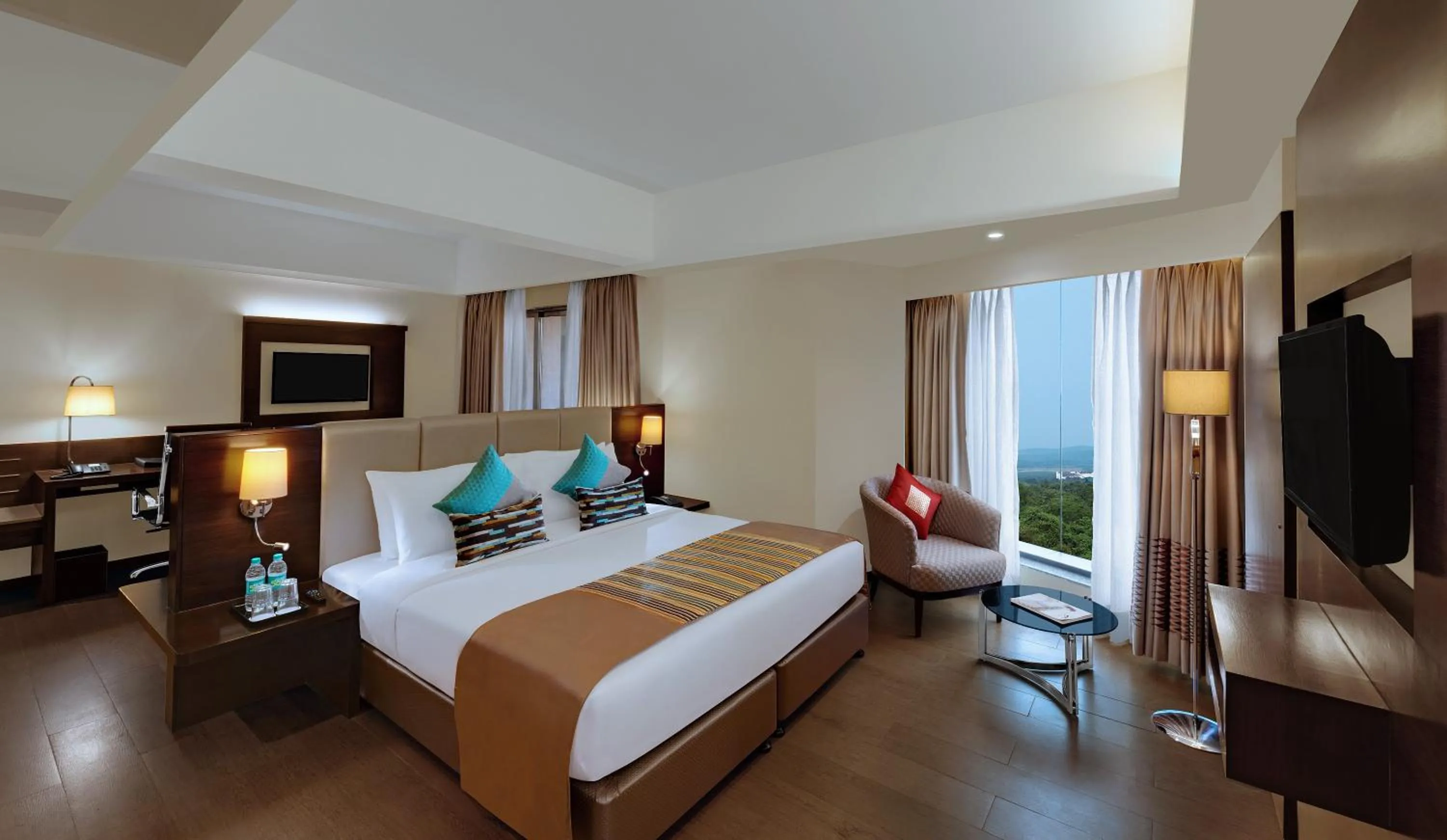 TV and multimedia, Bed in The Fern Kadamba Hotel And Spa