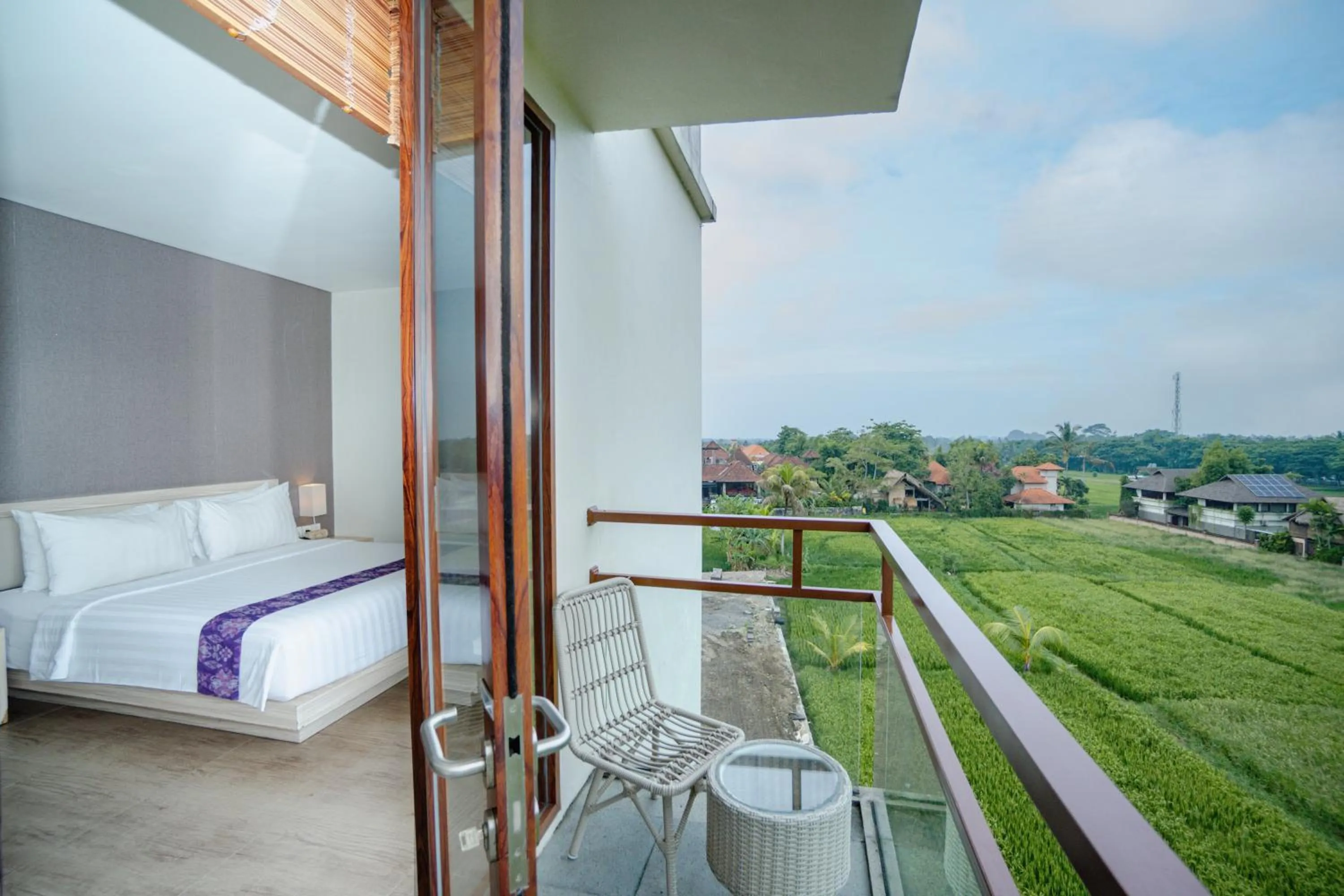 View (from property/room), Bed in The Evitel Resort Ubud