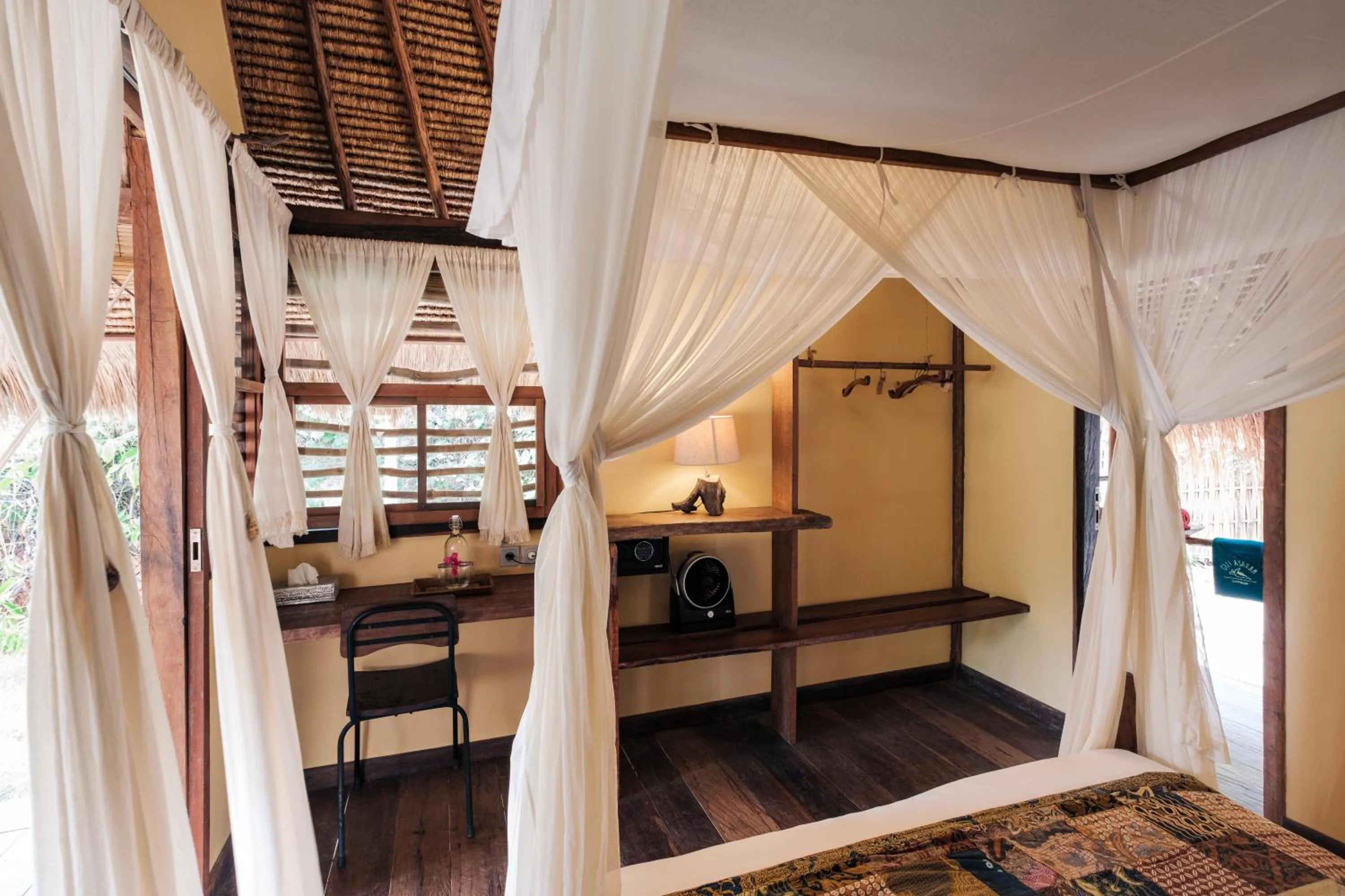 Bed in Gili Asahan Eco Lodge & Restaurant