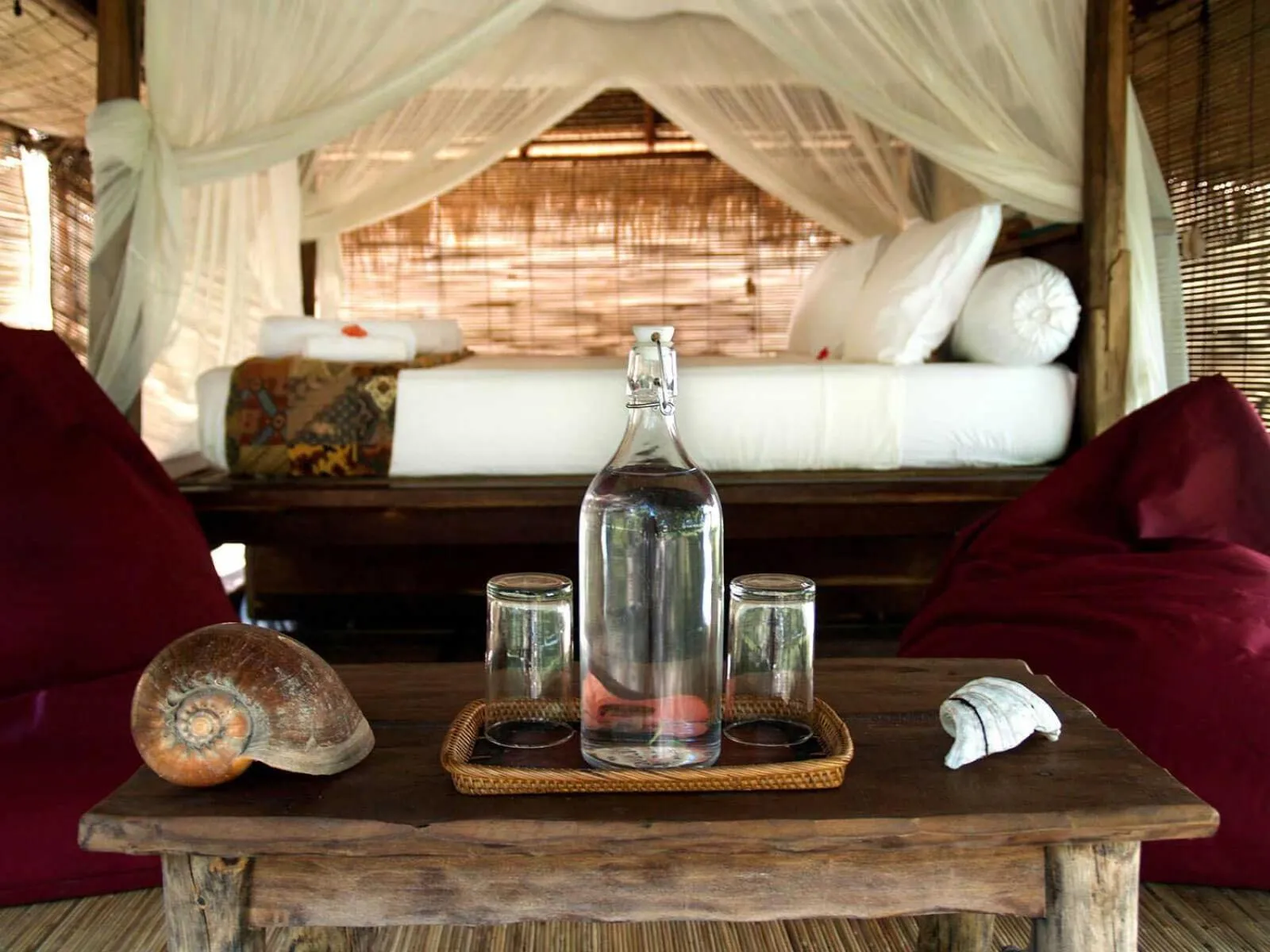 Bed in Gili Asahan Eco Lodge & Restaurant