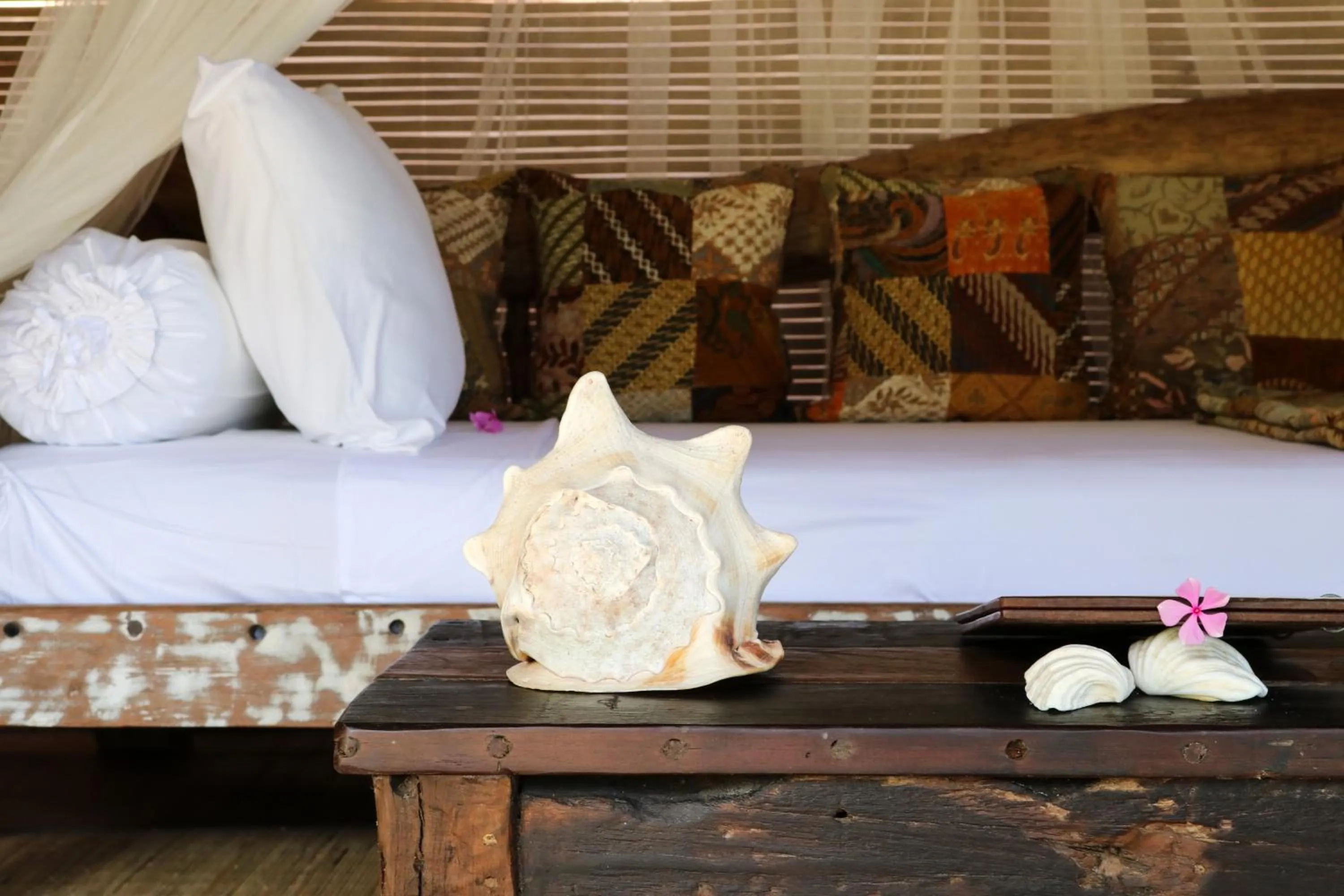 Bed in Gili Asahan Eco Lodge & Restaurant