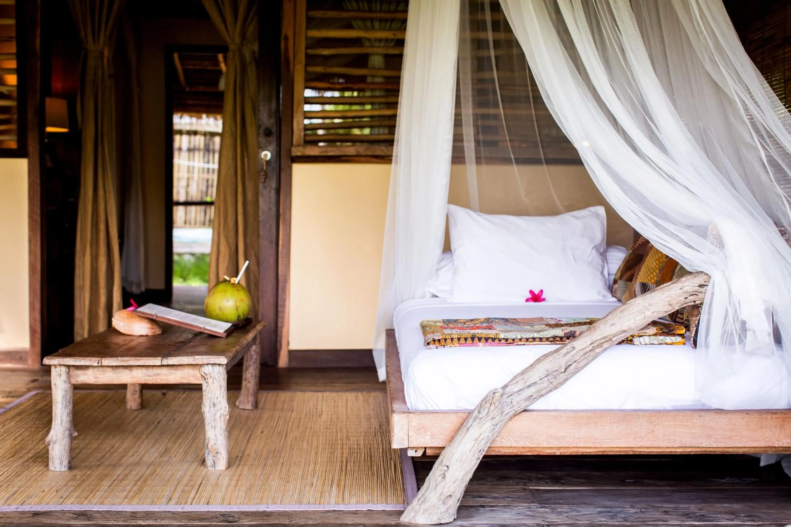 Bed in Gili Asahan Eco Lodge & Restaurant