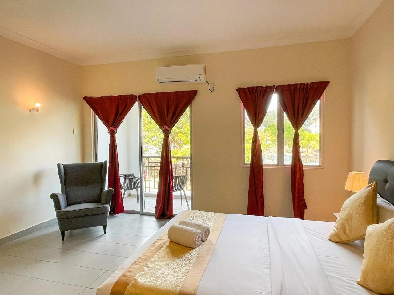 Bed in Tiara Desaru Seaview Residence