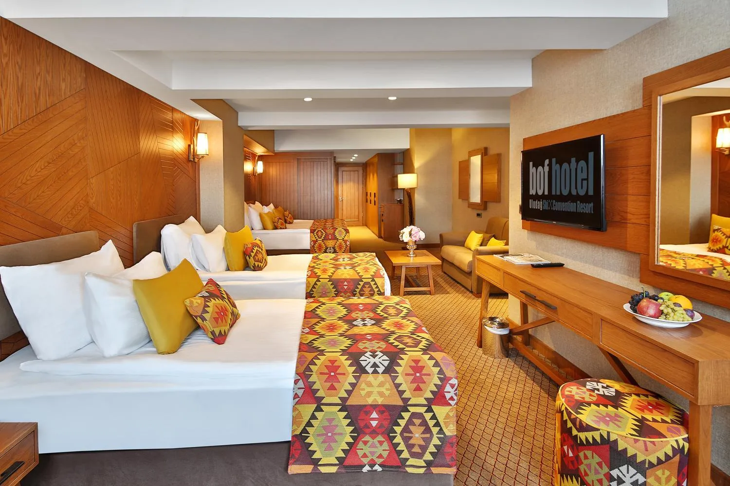 Bed in Bof Hotels Uludağ Ski&Luxury Resort All Inclusive