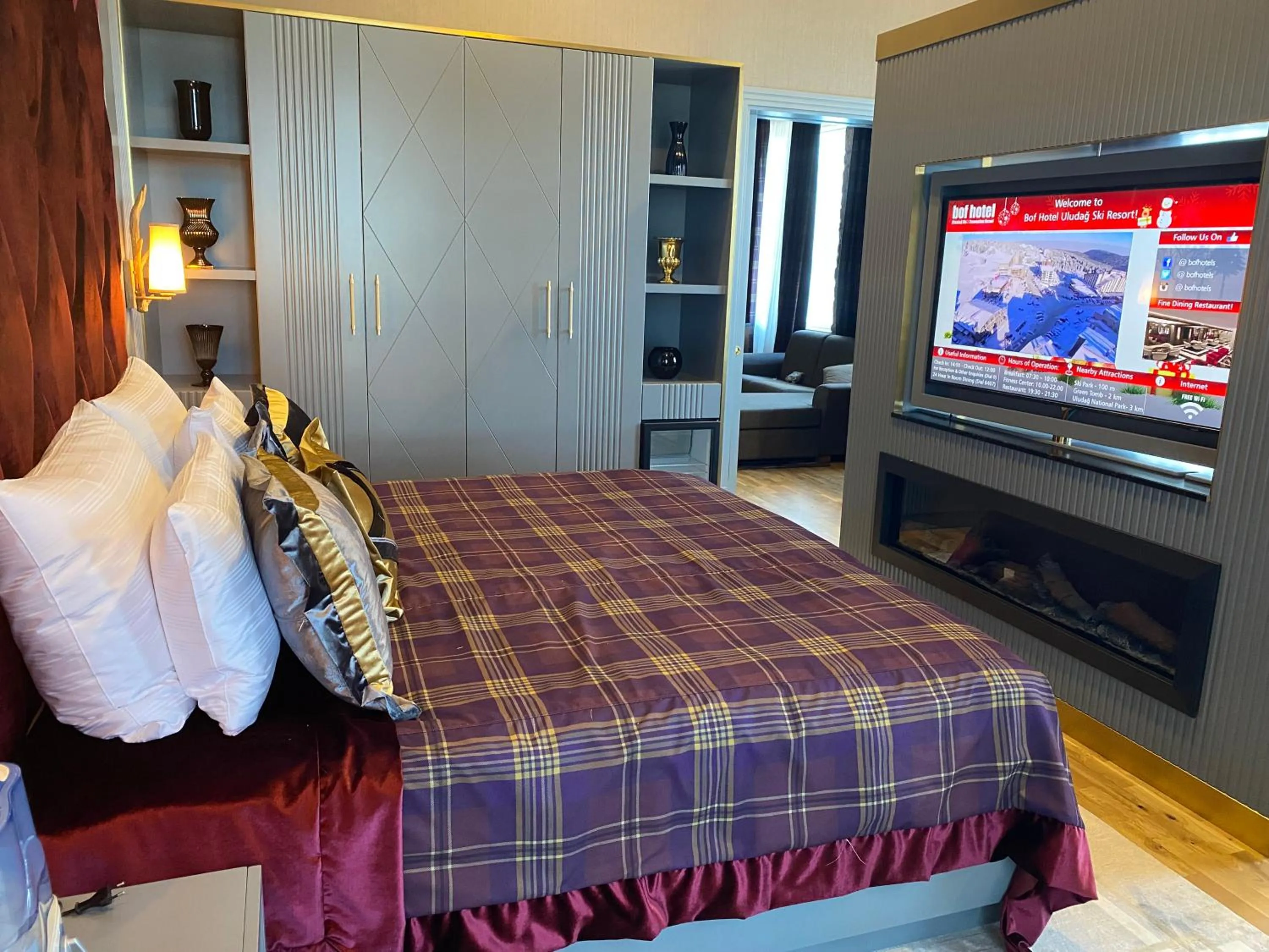 Bed in Bof Hotels Uludağ Ski&Luxury Resort All Inclusive