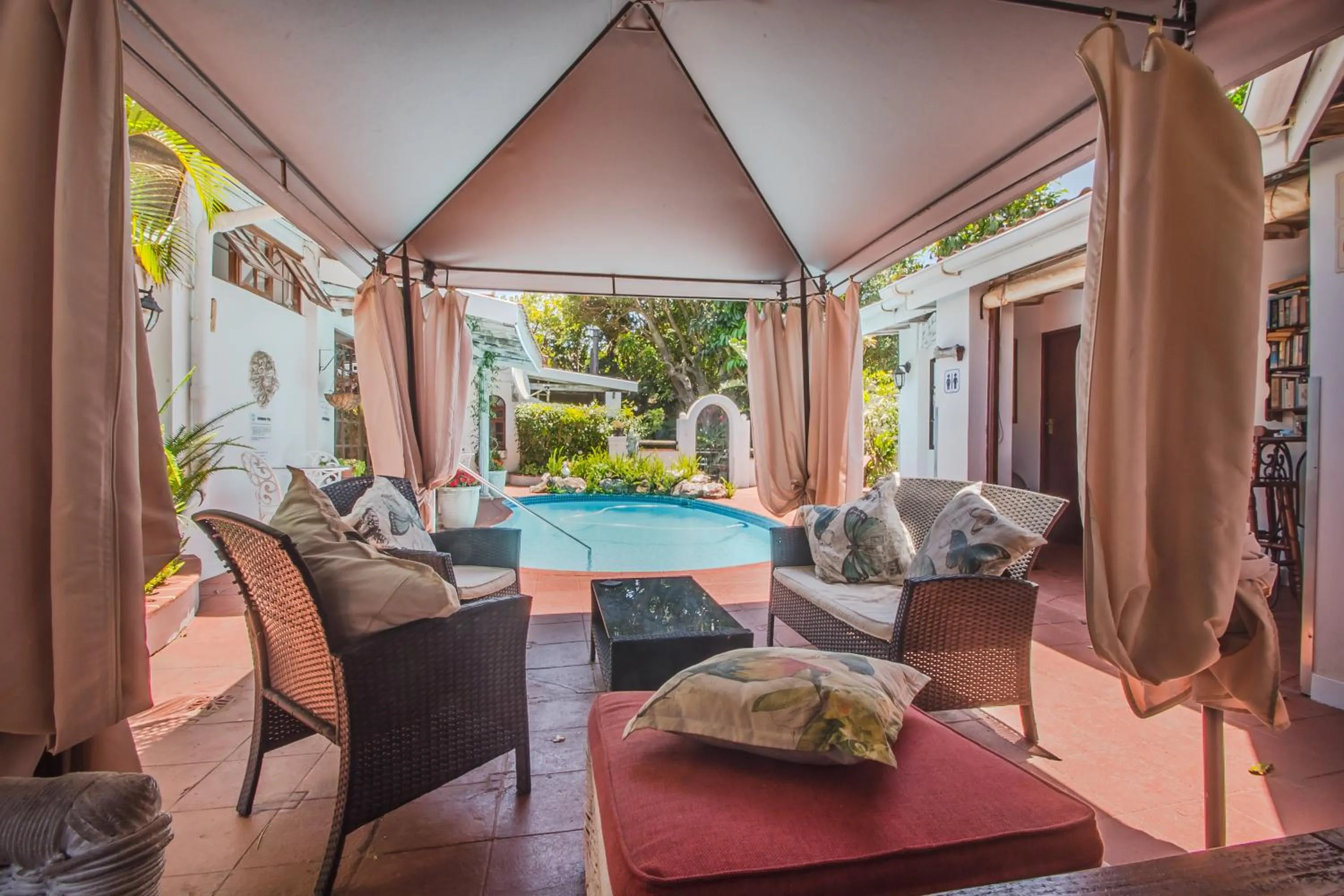 Swimming pool in HoneyPot Guest house