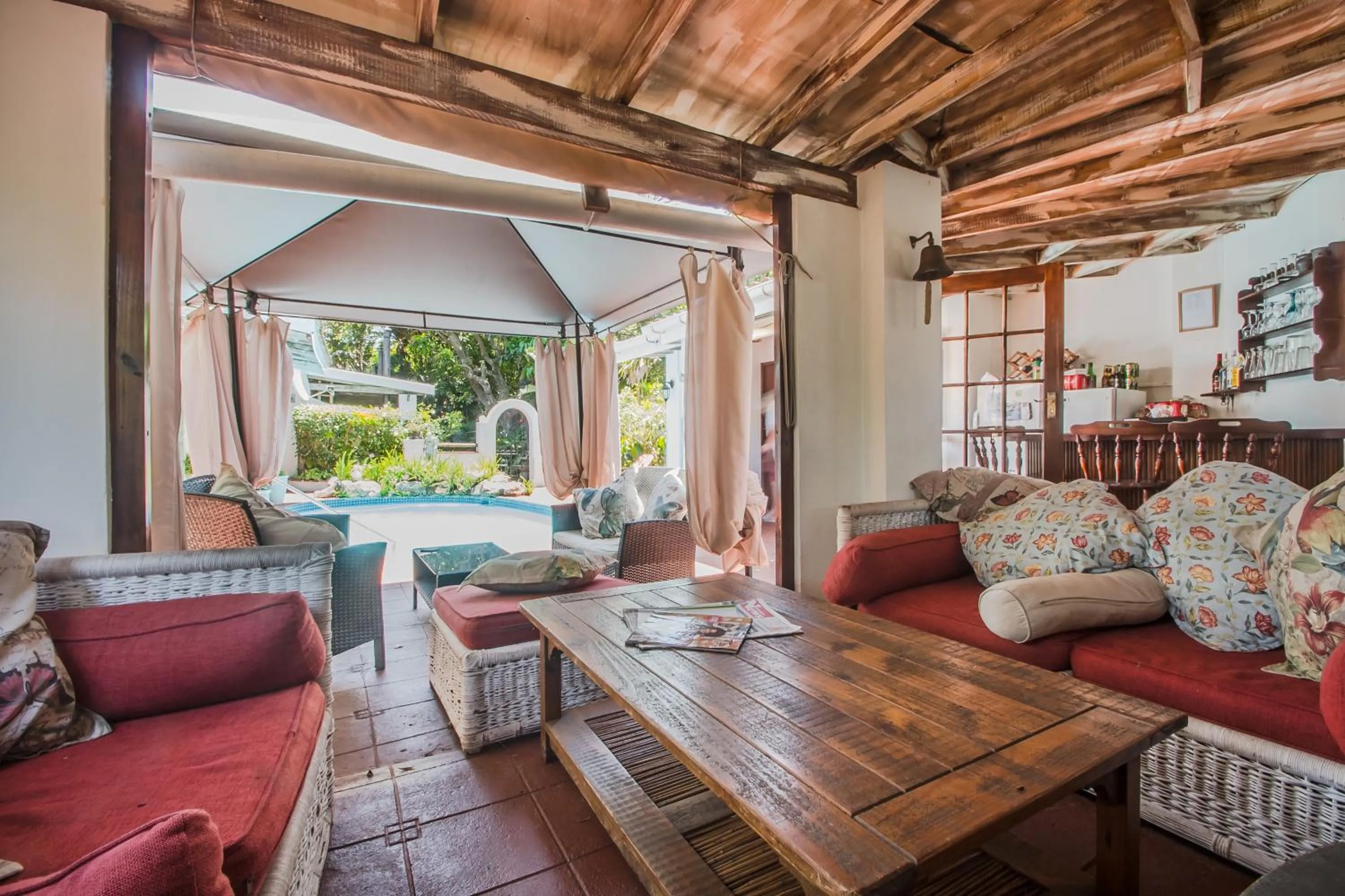 Swimming pool in HoneyPot Guest house