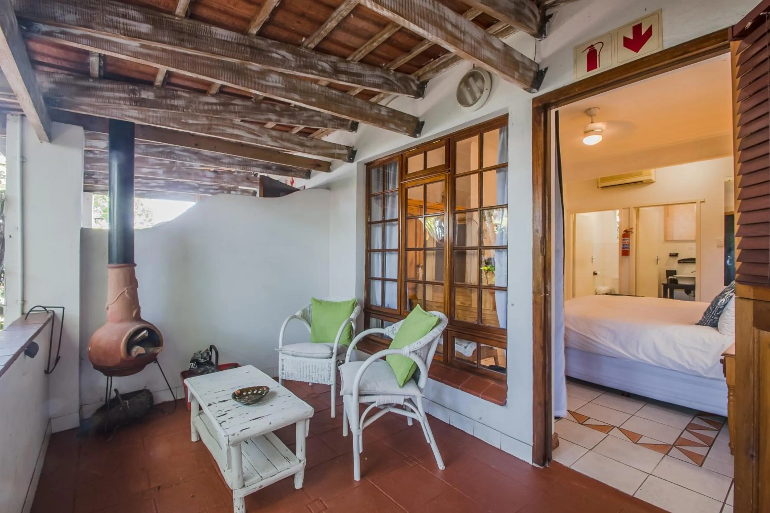 Patio, Bed in HoneyPot Guest house