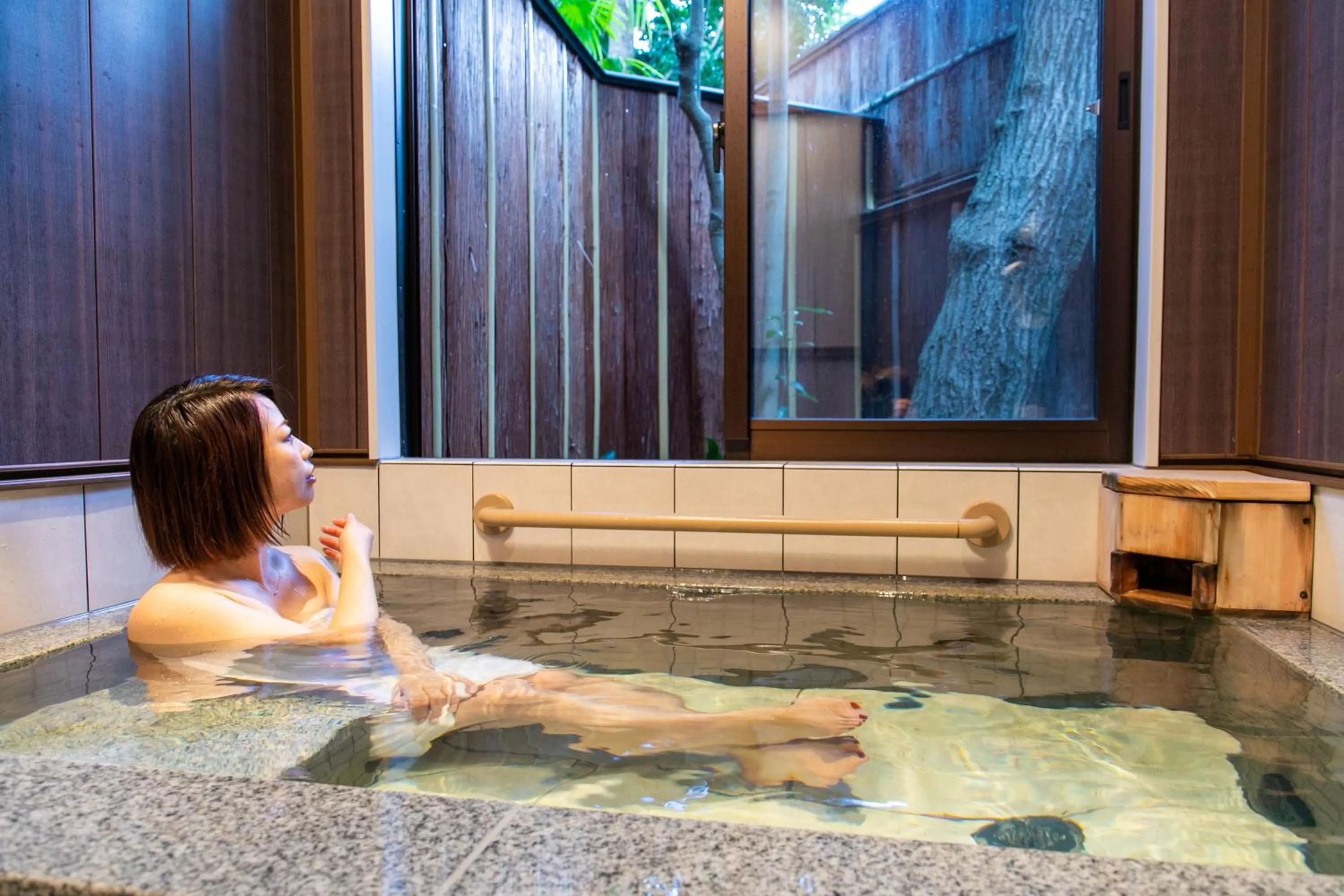 Hot Spring Bath in Atami Onsen Yamaki Ryokan