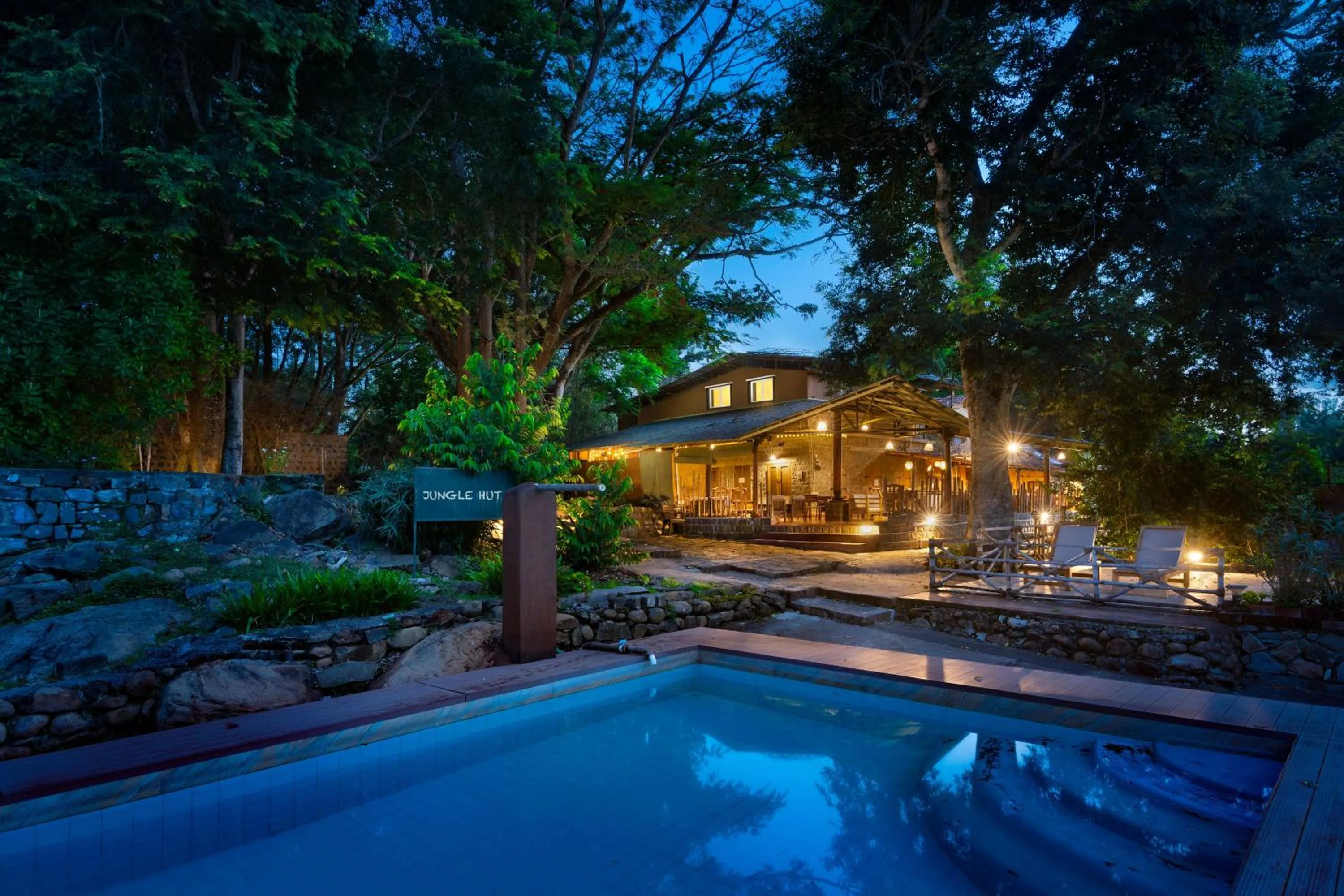 Property building in Jungle Hut Resort