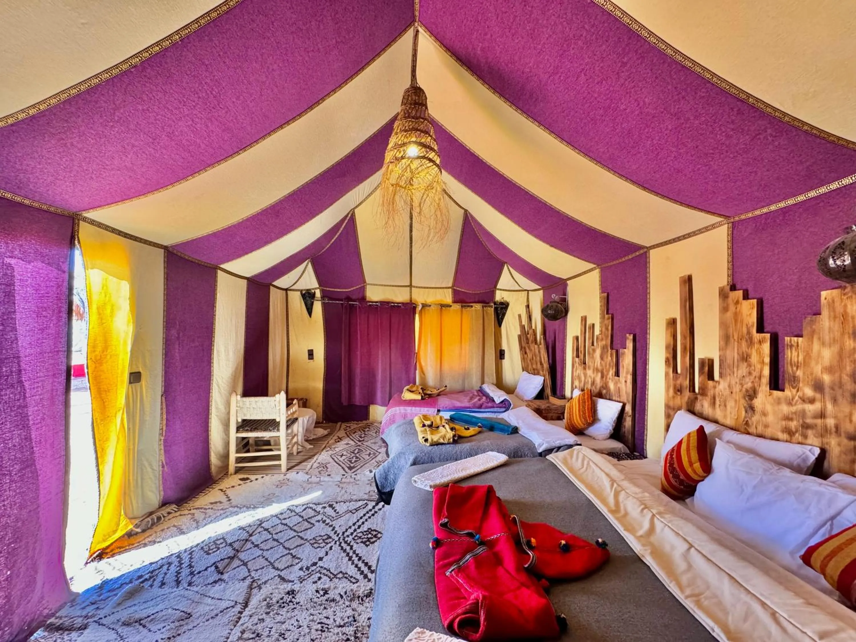 Bed in Merzouga Luxury Camp