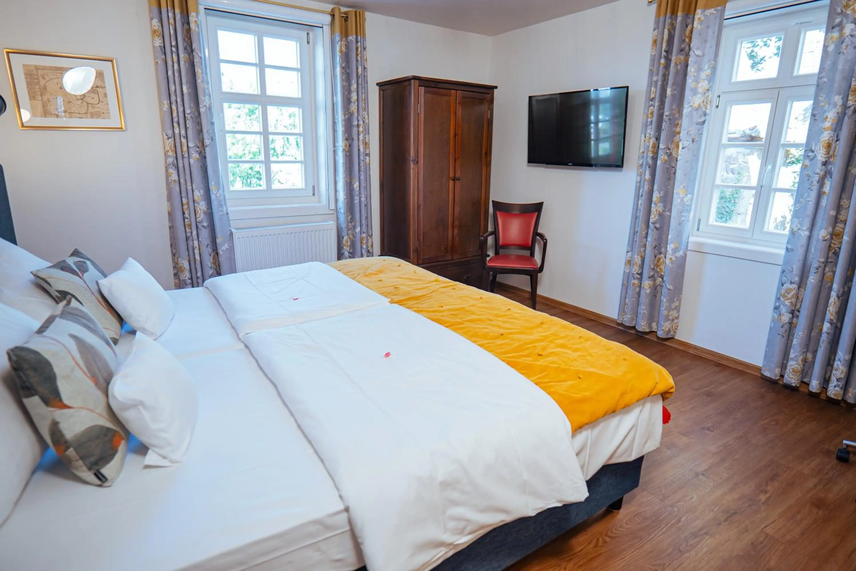 Bed in Hotel Vorderburg