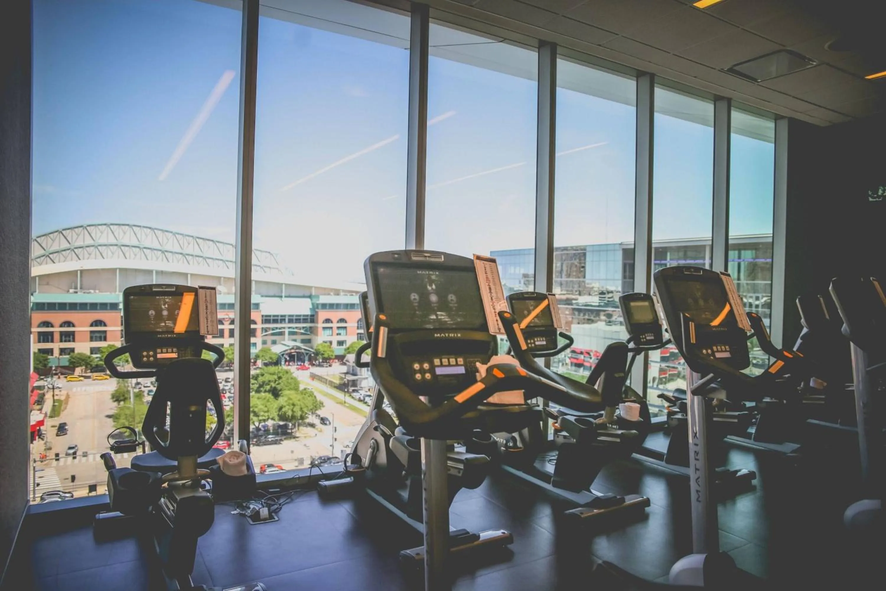 Fitness centre/facilities in Marriott Marquis Houston