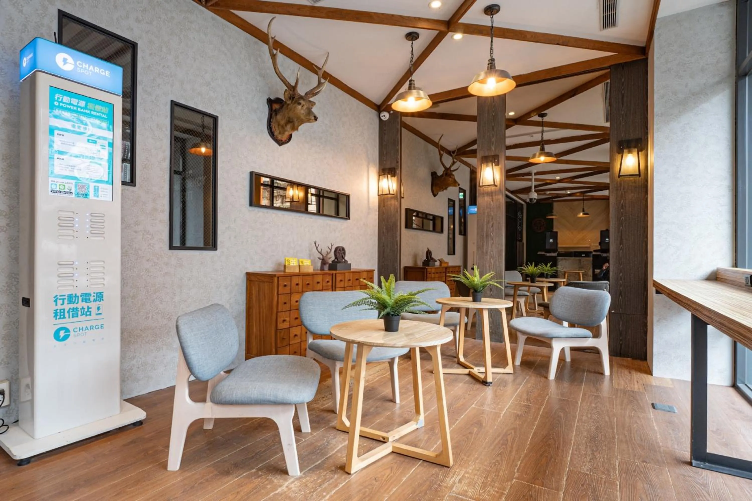 Seating area in CHASE Hotel